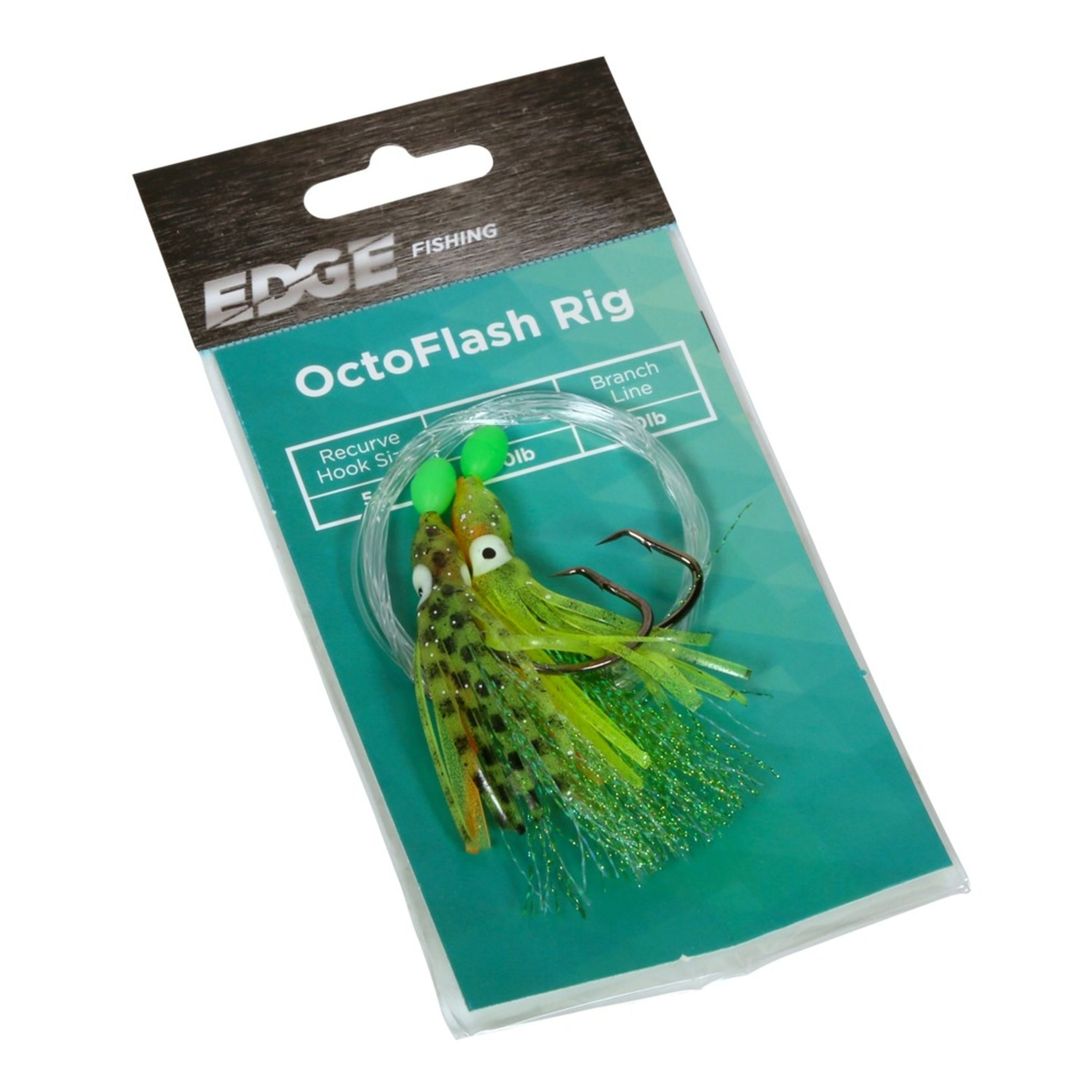 Edge OctoFlash Rig 5/0 Green Orange