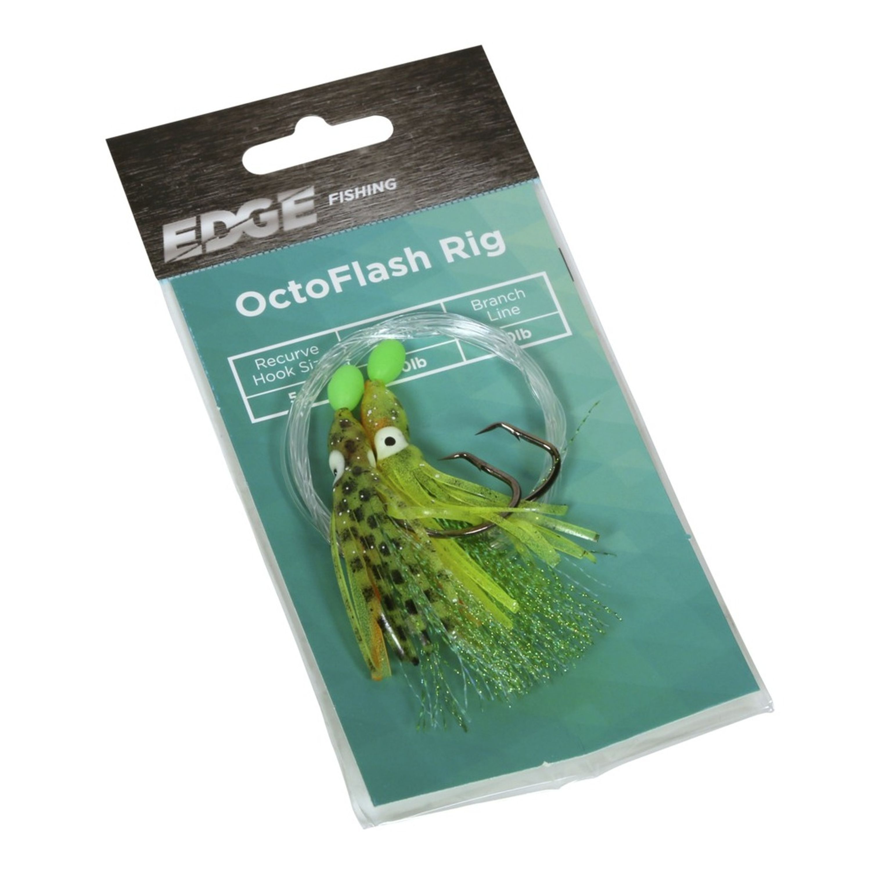 Edge OctoFlash Rig 5/0 Green Orange