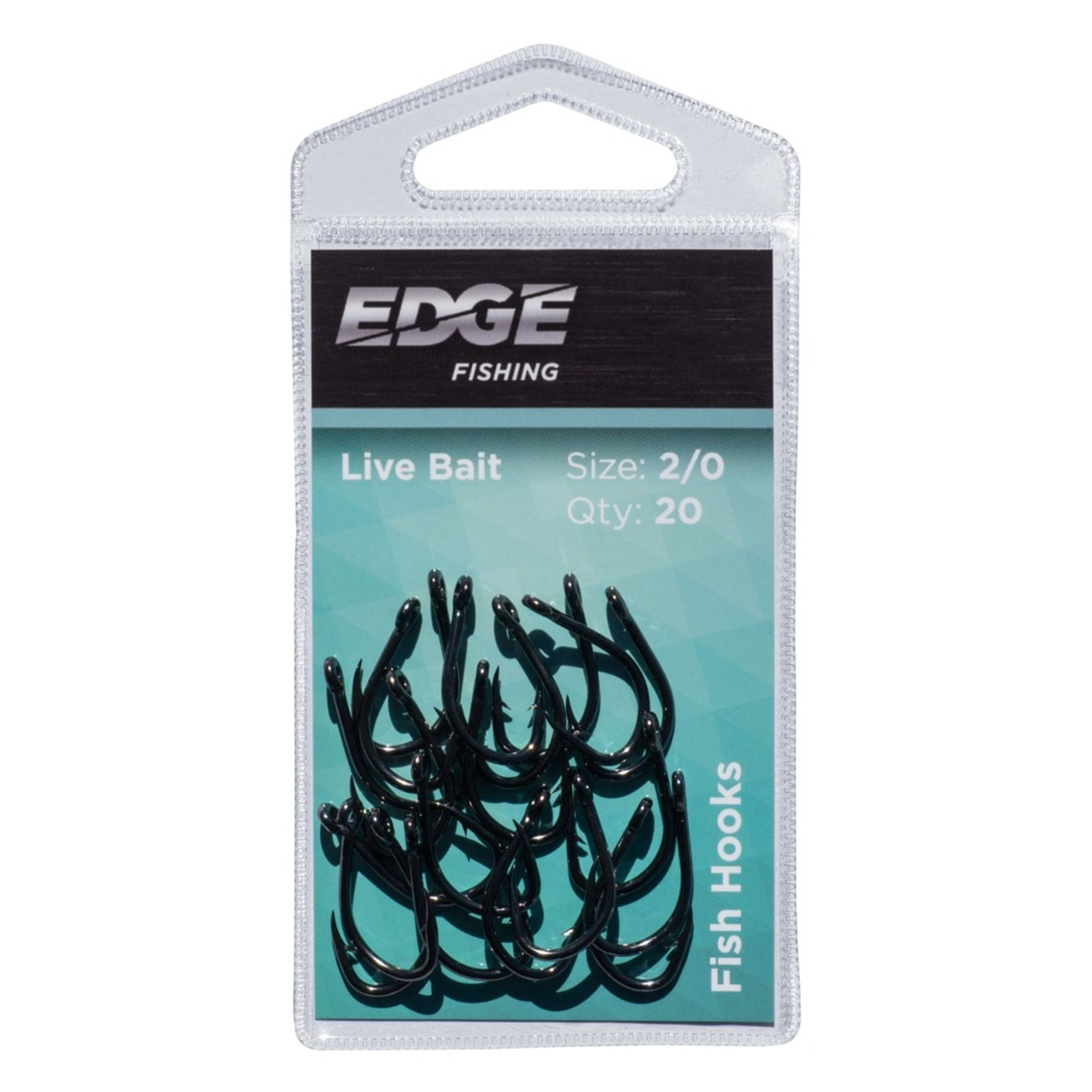 Edge Hooks Livebait 2/0 20pc