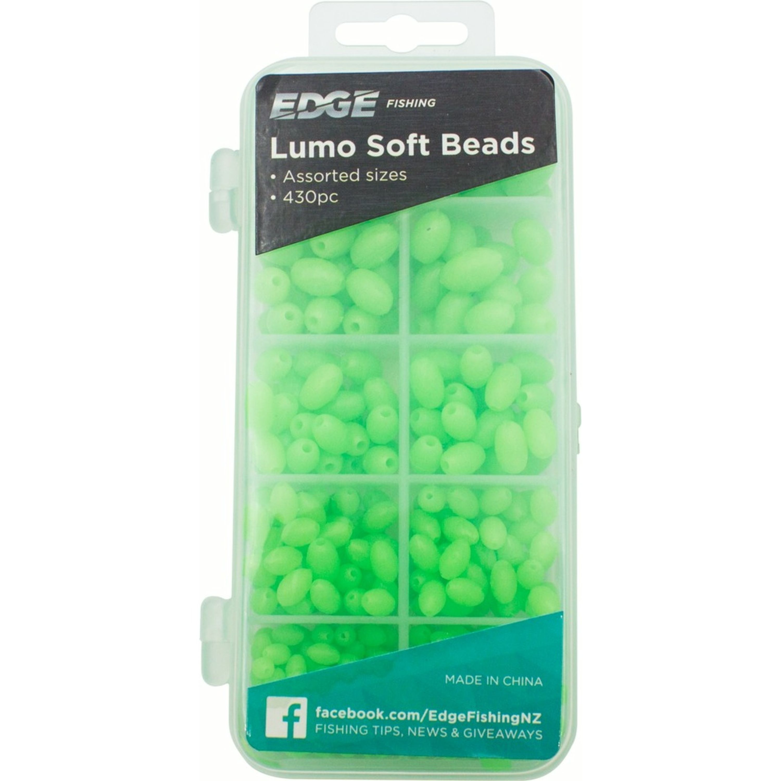 Edge Lumo Beads Soft Assorted Green 430pc