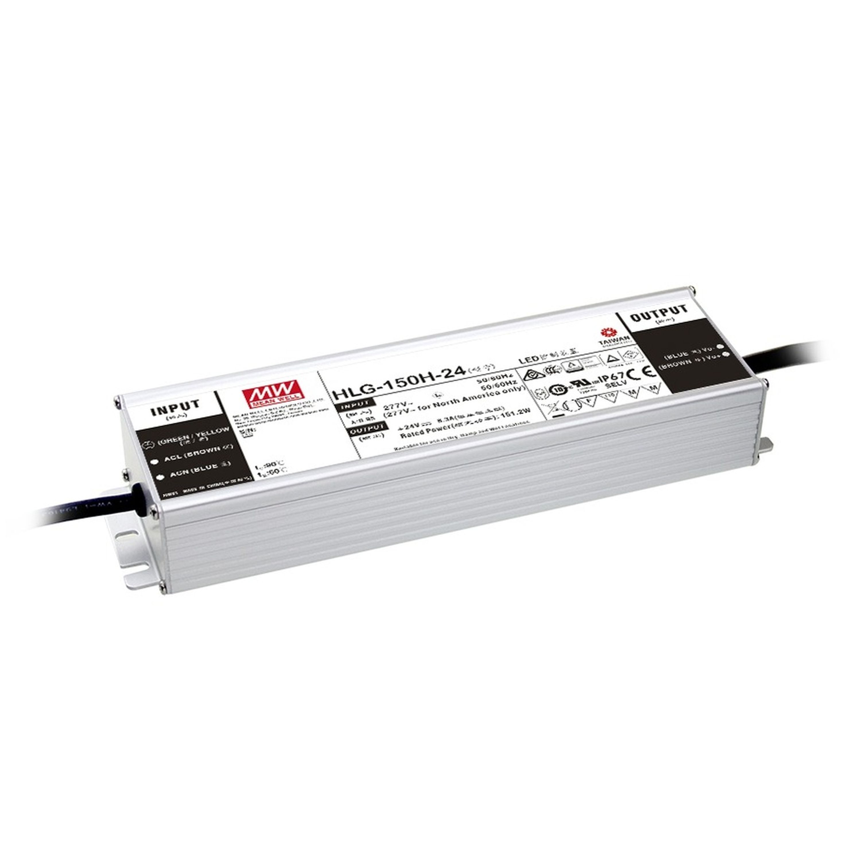 Mean Well 12VDC 12.5A IP67 Power Supply Dimmable with Aluminium Case
