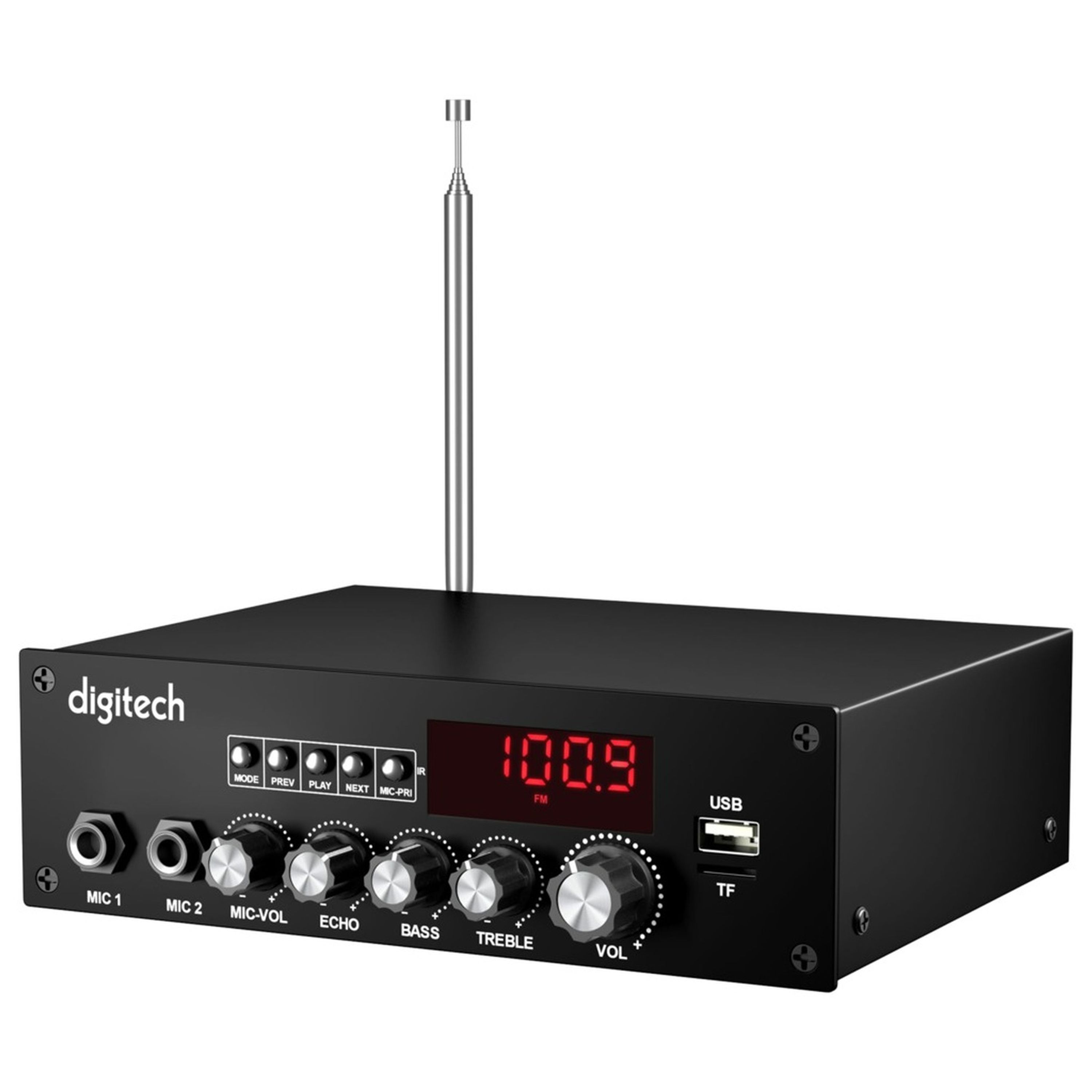 2x50W Amplifier with BT/USB/TF/FM/2xAUX/2xMIC  