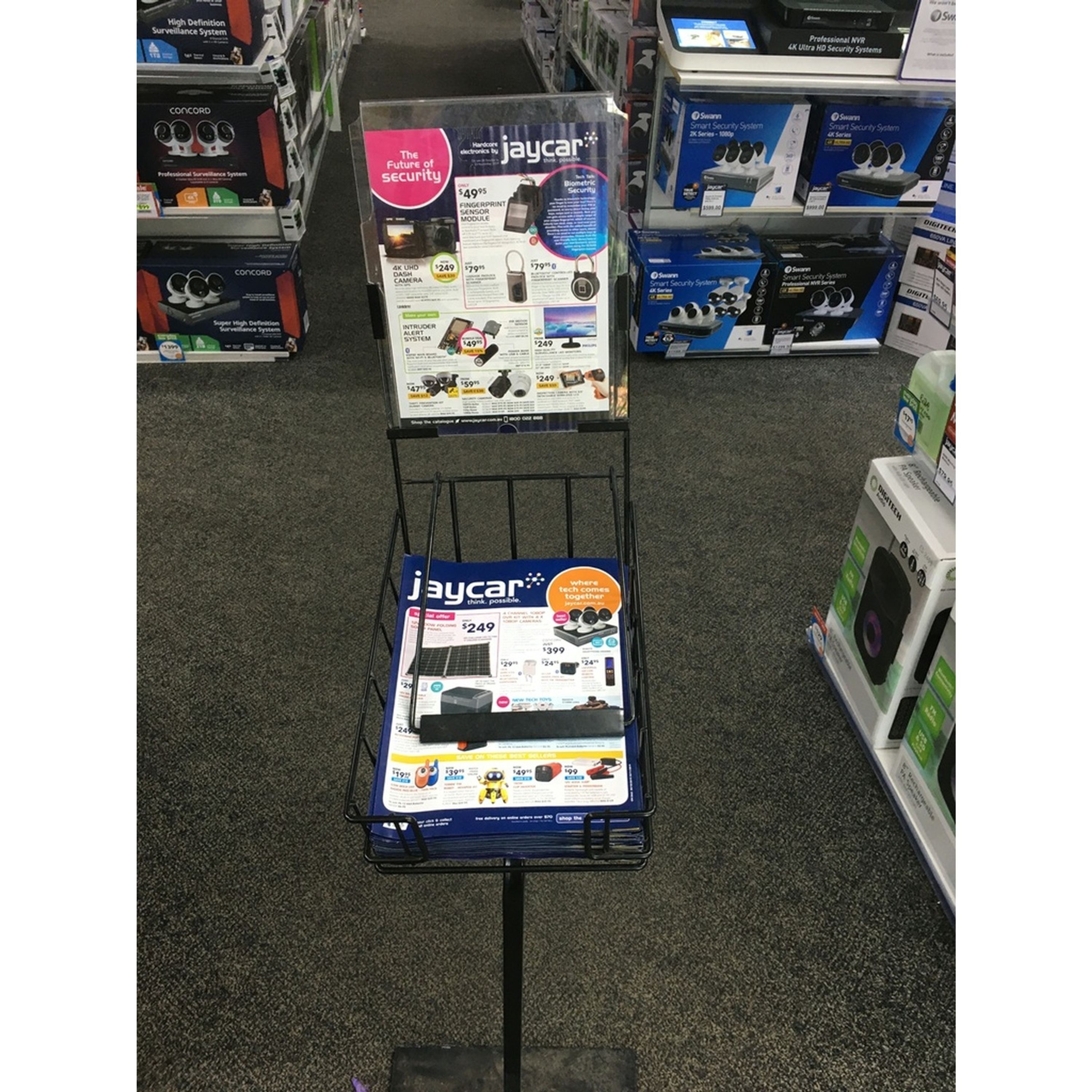Wire basket display stand