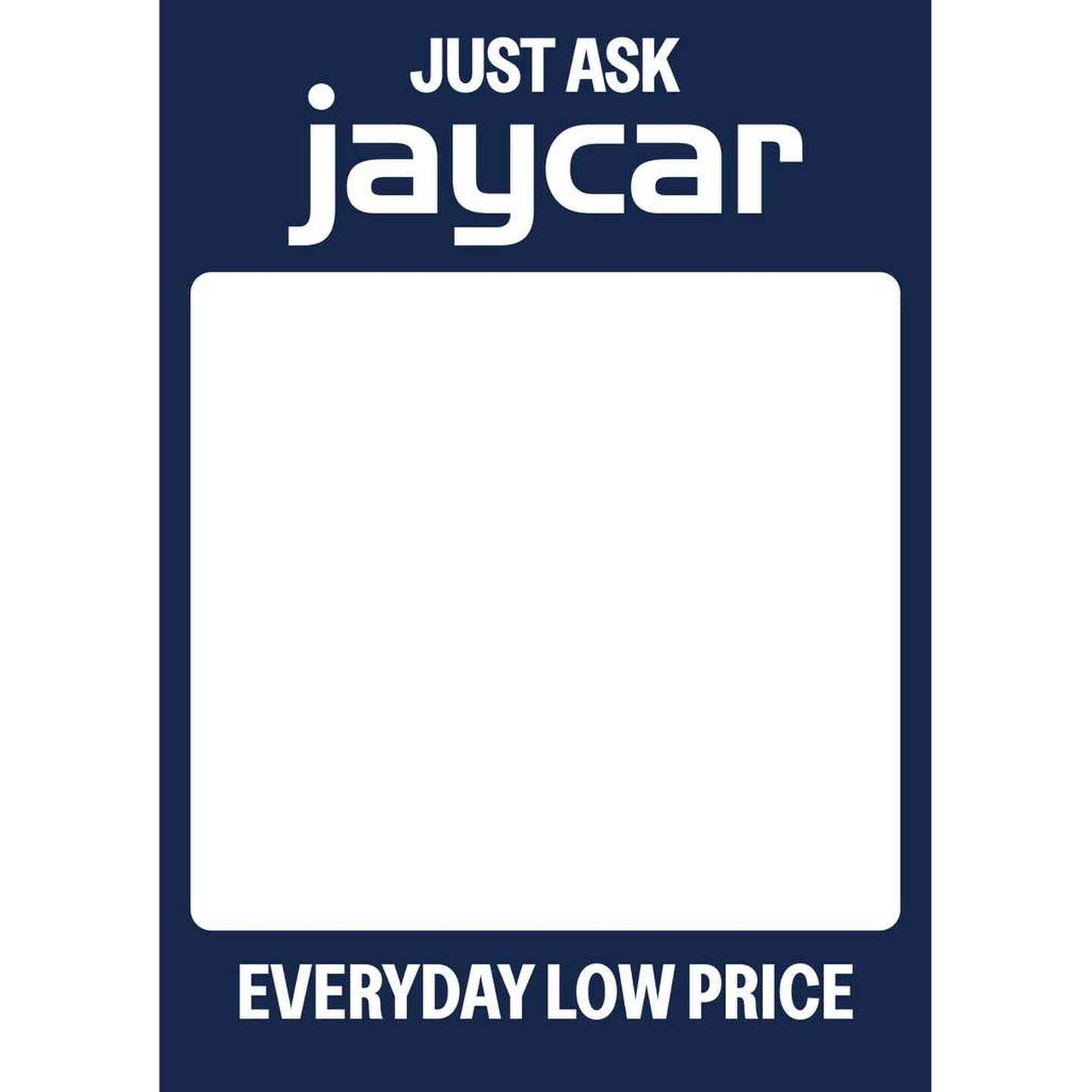 Jaycar Logo A4 Blank Sign Cards - Pack of 50