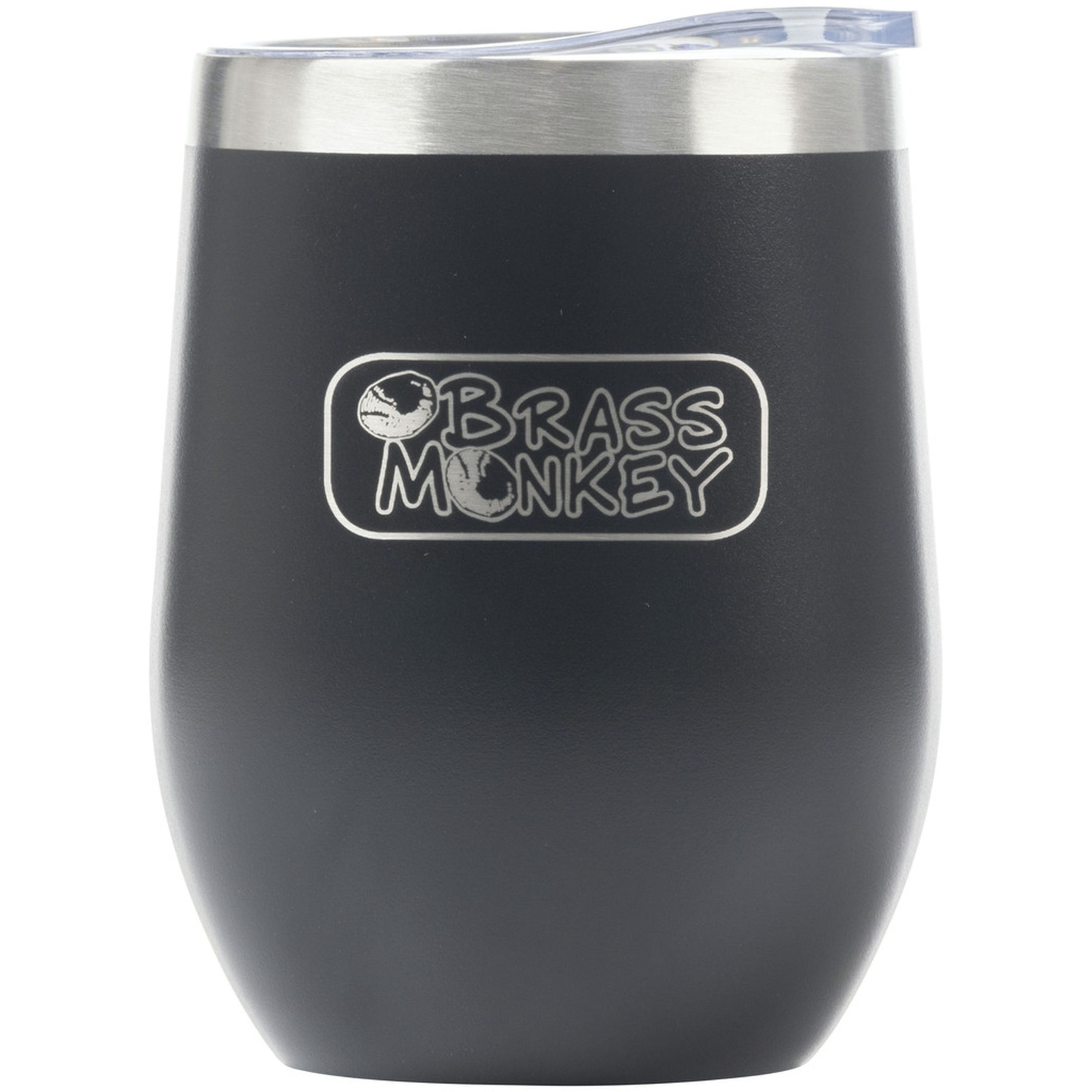Brass Monkey 350ml Black Stainless Steel Cup with Lid