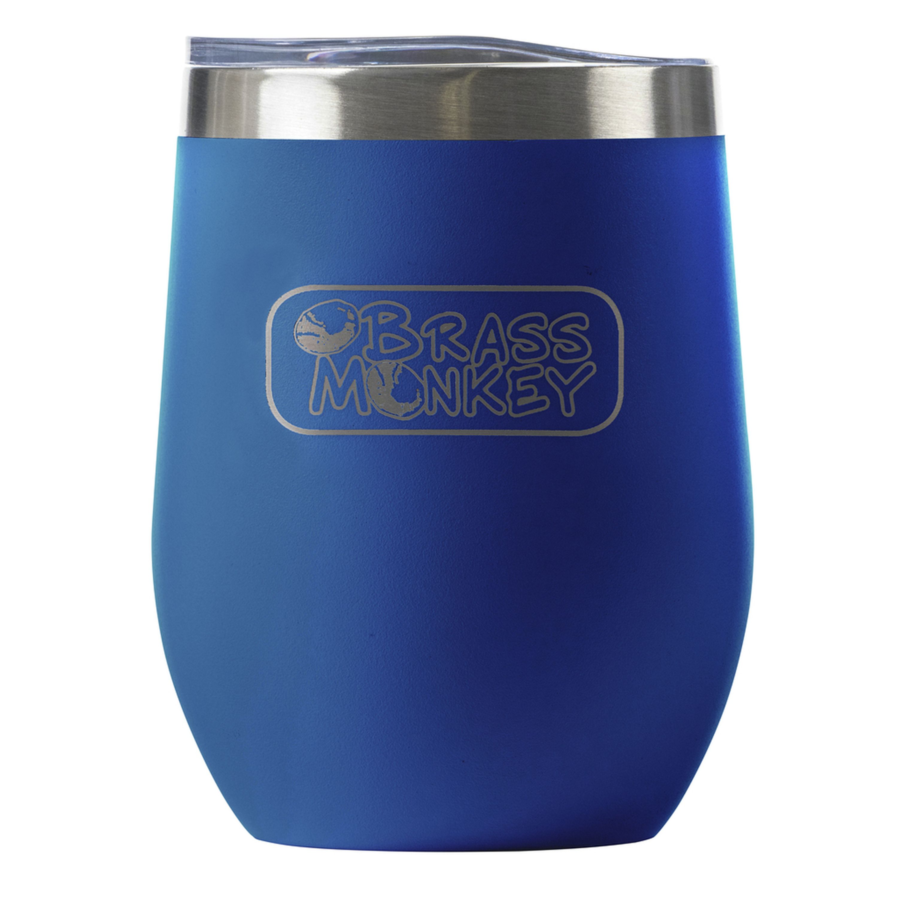 Brass Monkey 350ml Blue Stainless Steel Cup with Lid