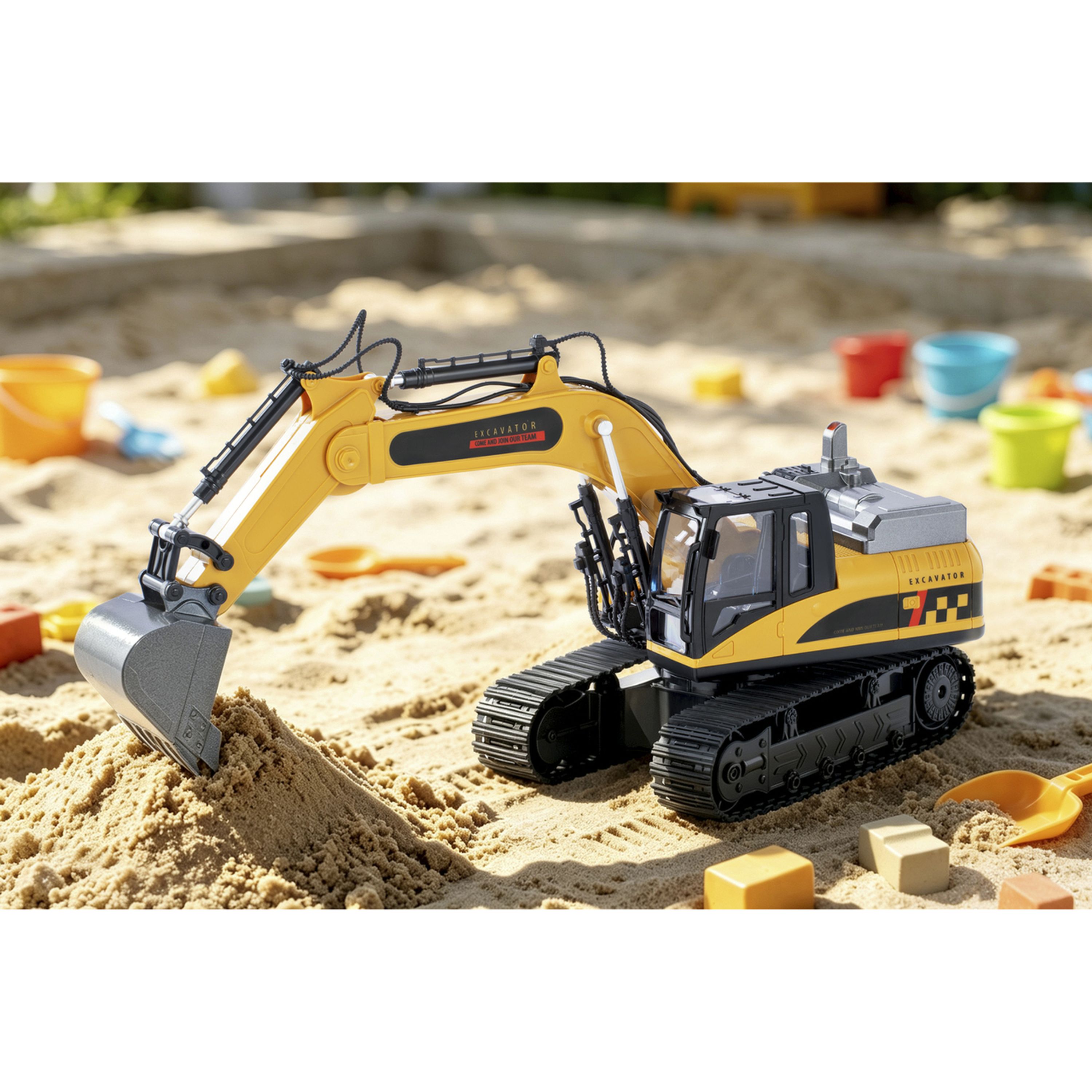 1:18 Scale RC Excavator With Joystick Controller