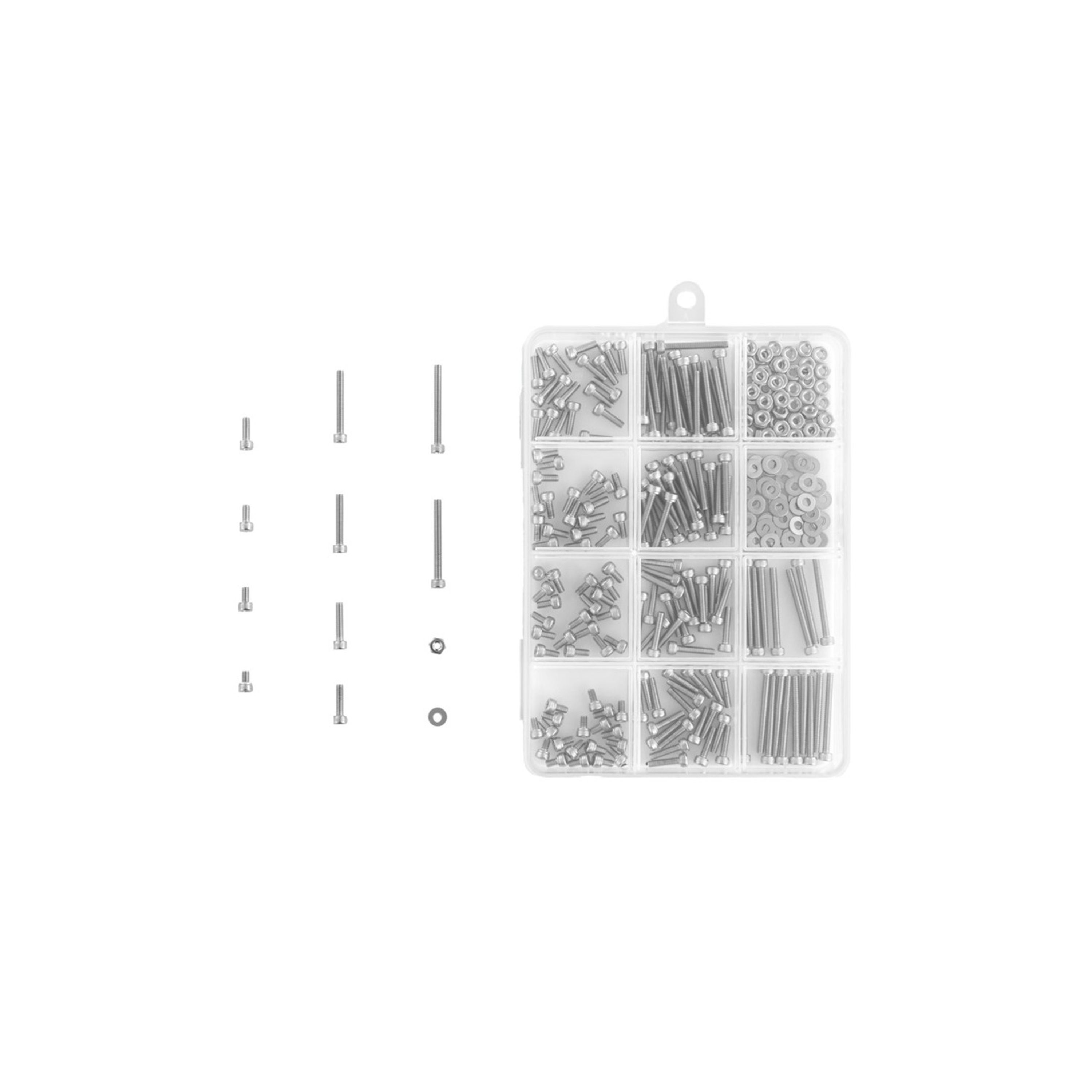 Nut Bolt and Washer Kit M2.5 300 pieces in plastic case