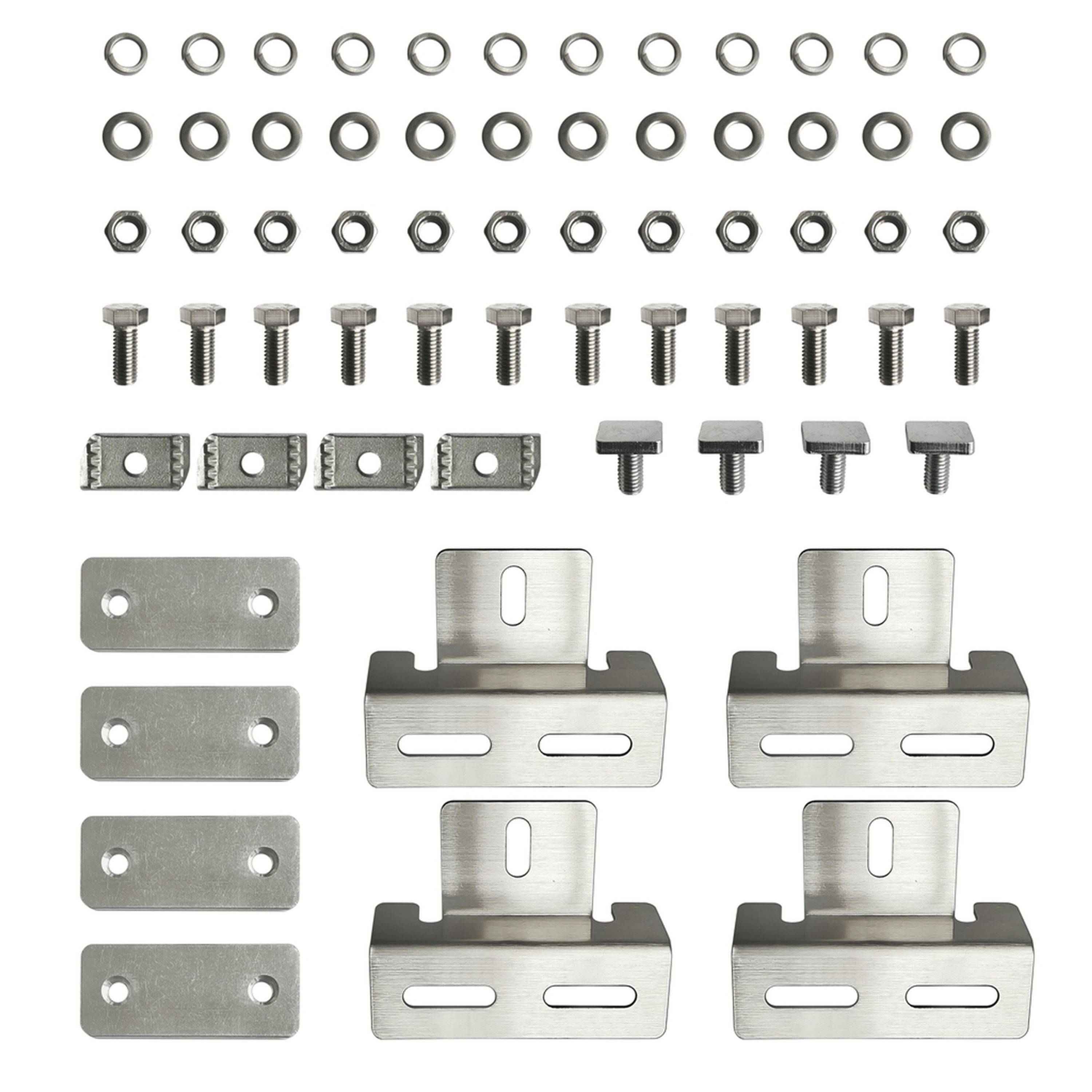 Universal Solar Panel Mounting Bracket Kit. Pack of 4 