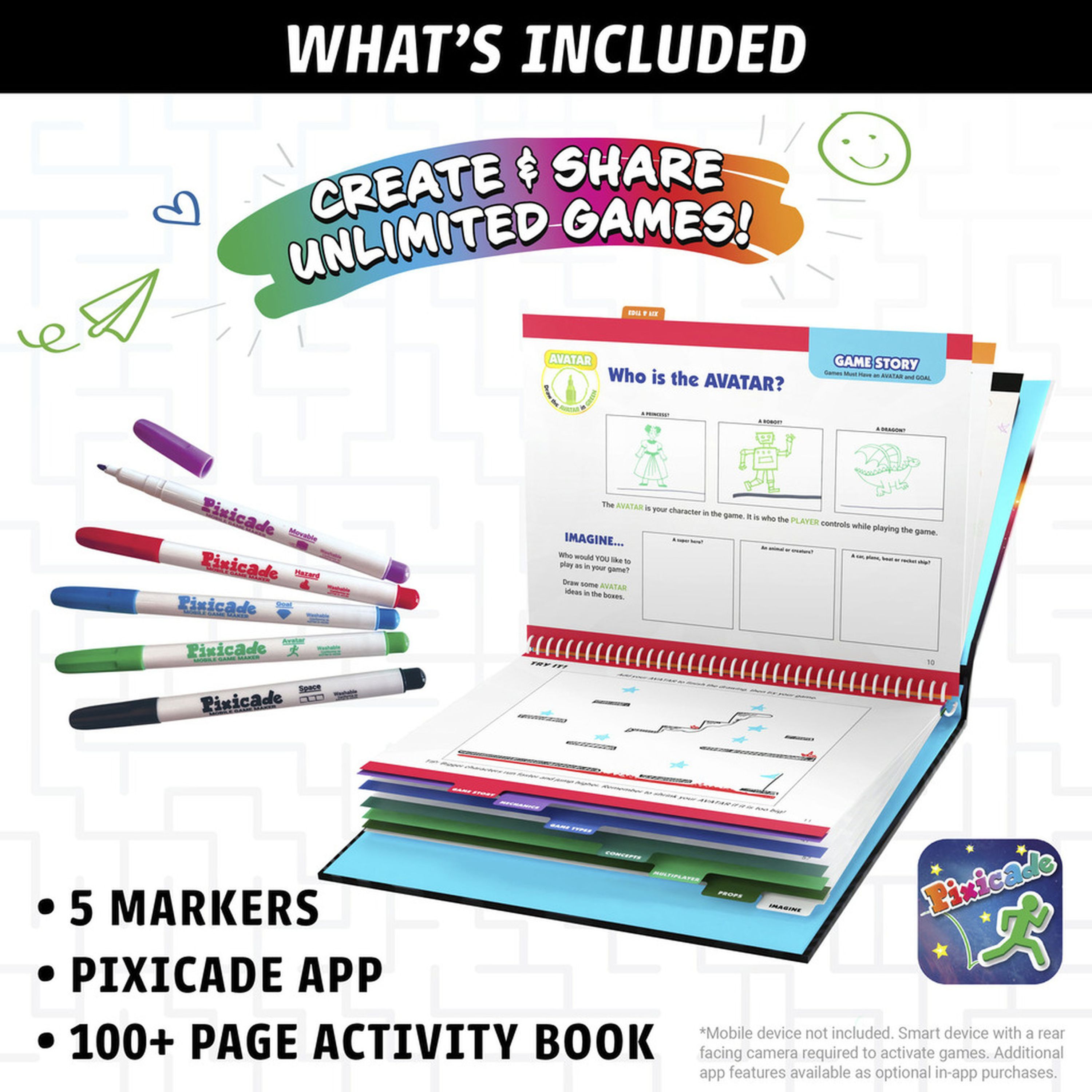 Pixicade - Draw Your Own Video Games Set
