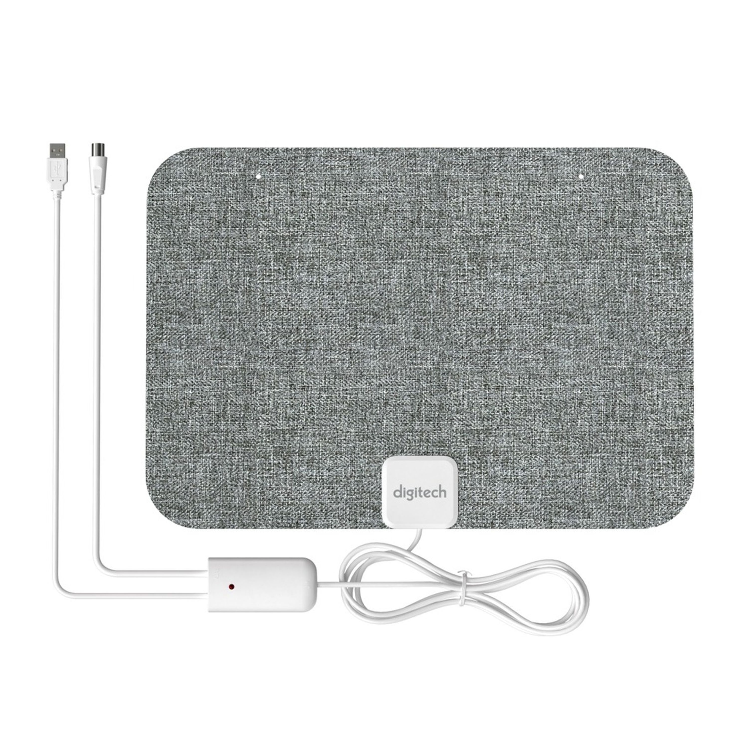 Ultra Thin Indoor TV Antenna UHF/VHF - Grey Fabric 