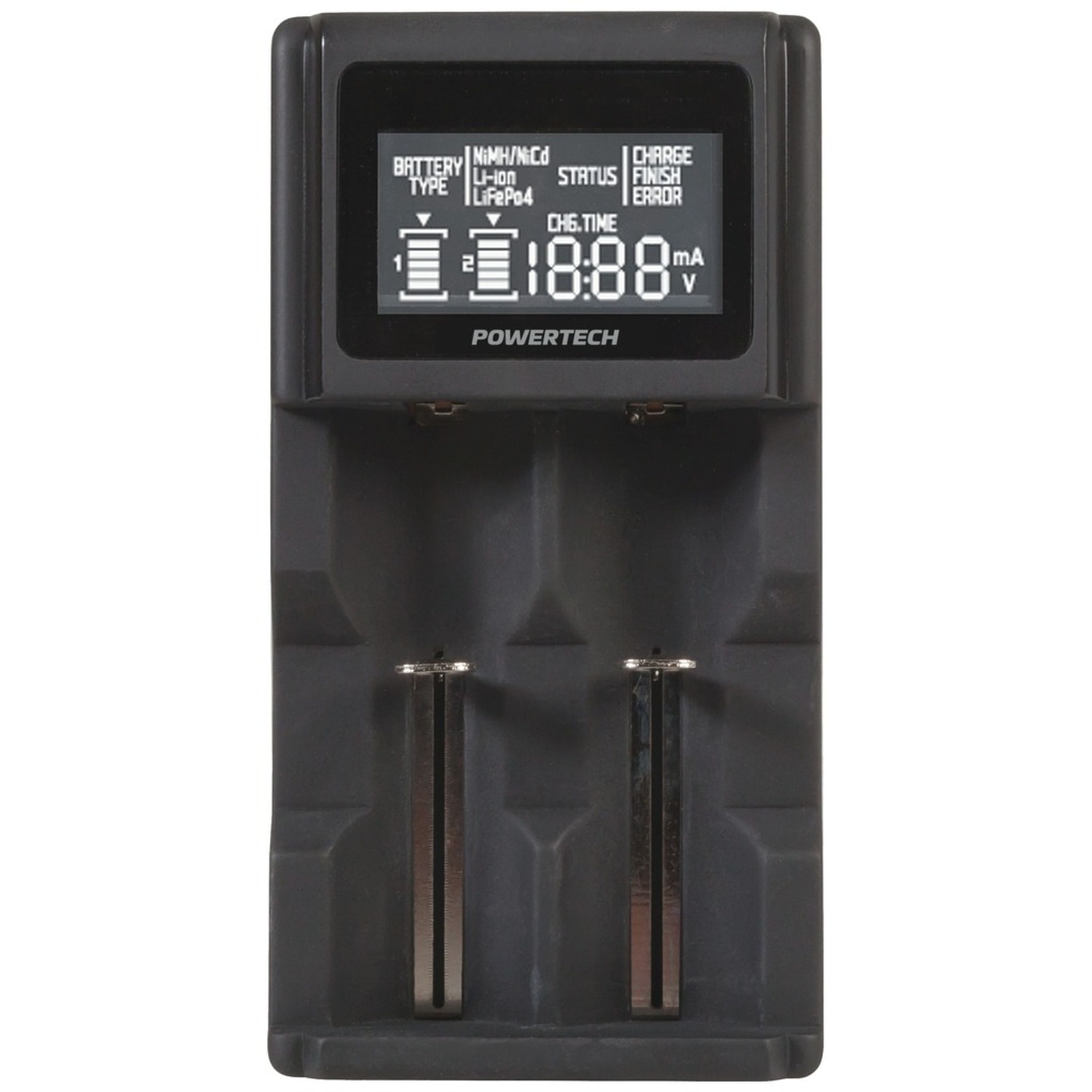 Dual-Channel Li-ion / Ni-MH Battery Charger with LCD Display