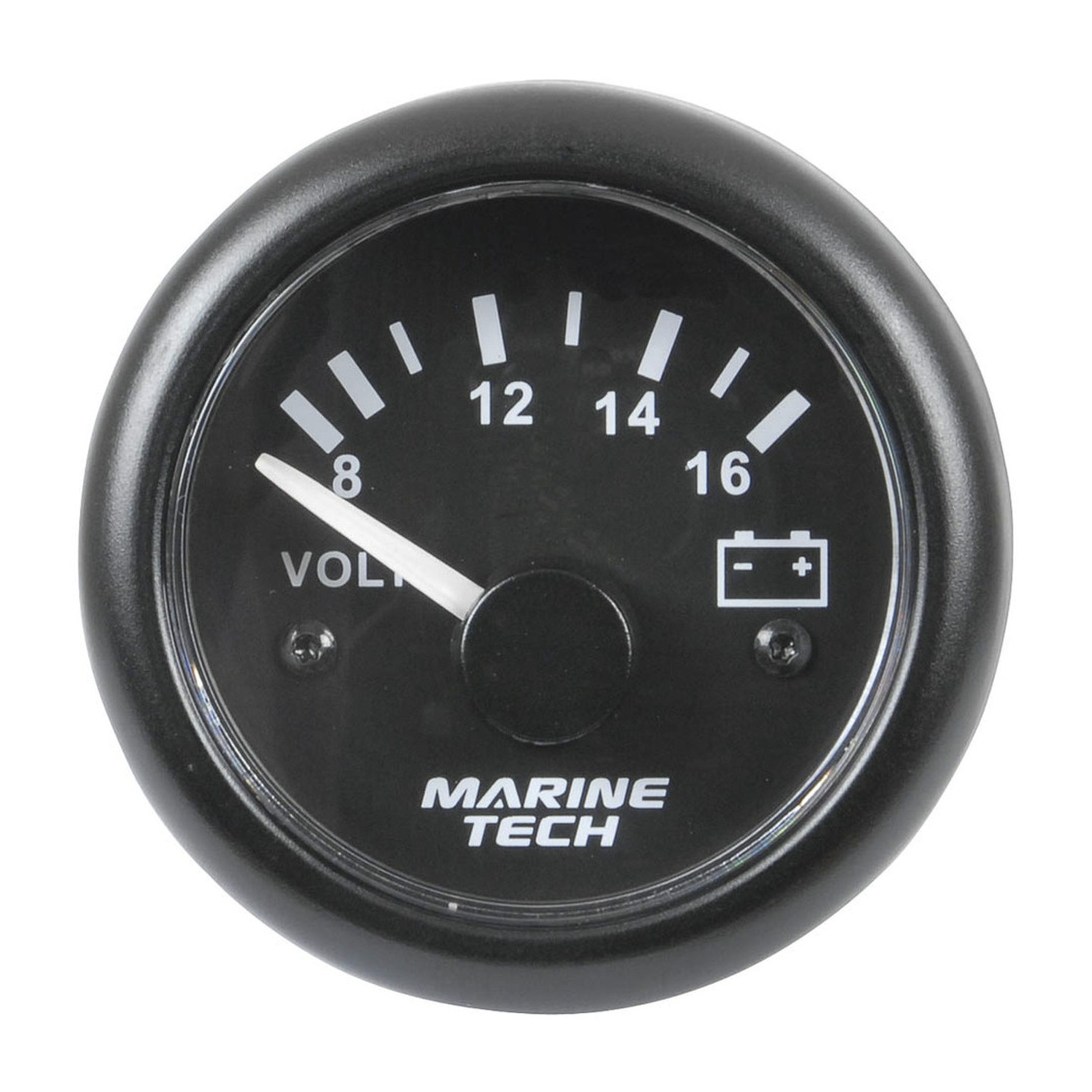 Battery Volt Meter - Analogue - 8-16V Black