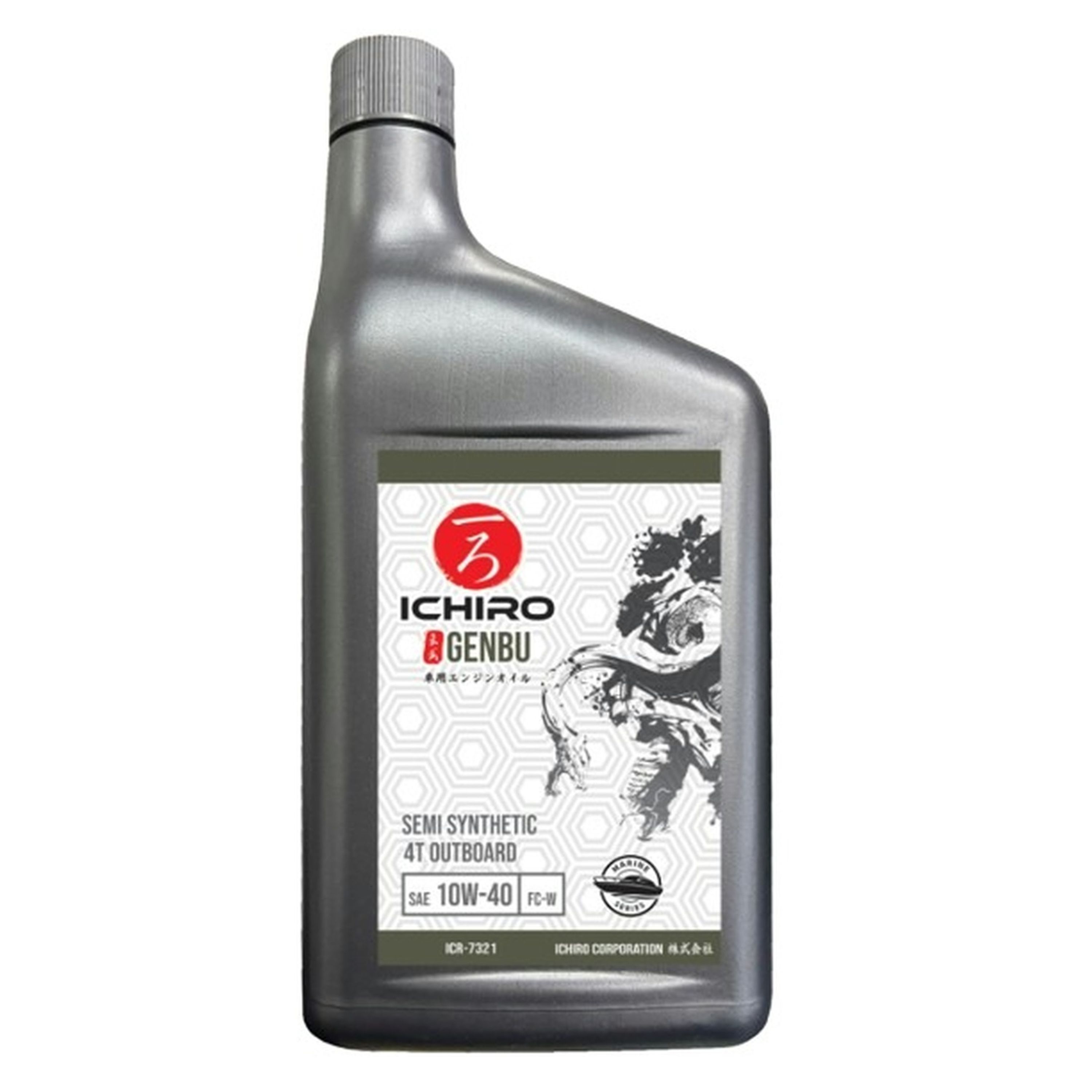 SEMI-SYNTHETIC 4 STROKE SAE10W-40 OUTBOARD ENGINE OIL ICHIRO 1L