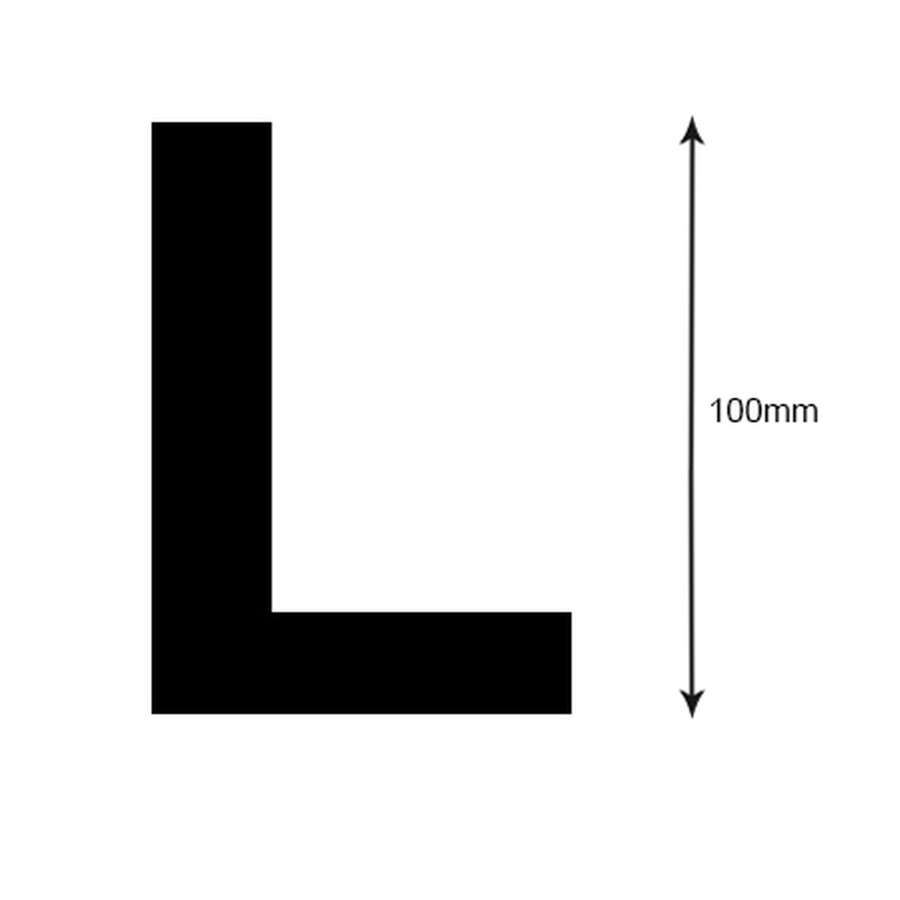 Boat Rego Stickers Black Letter L 100mm