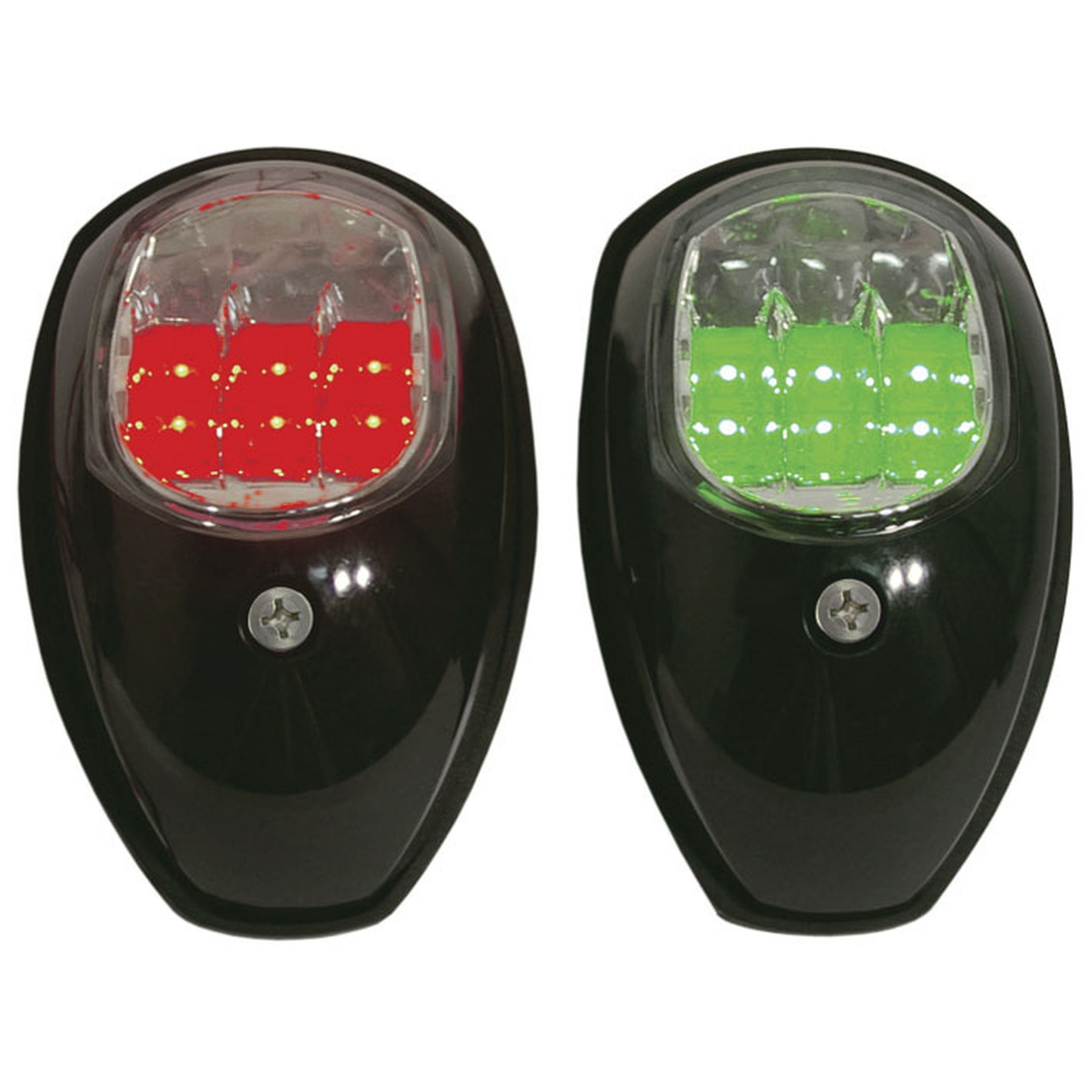 Port and Starboard LED Navigation Lights - Black Enclosure