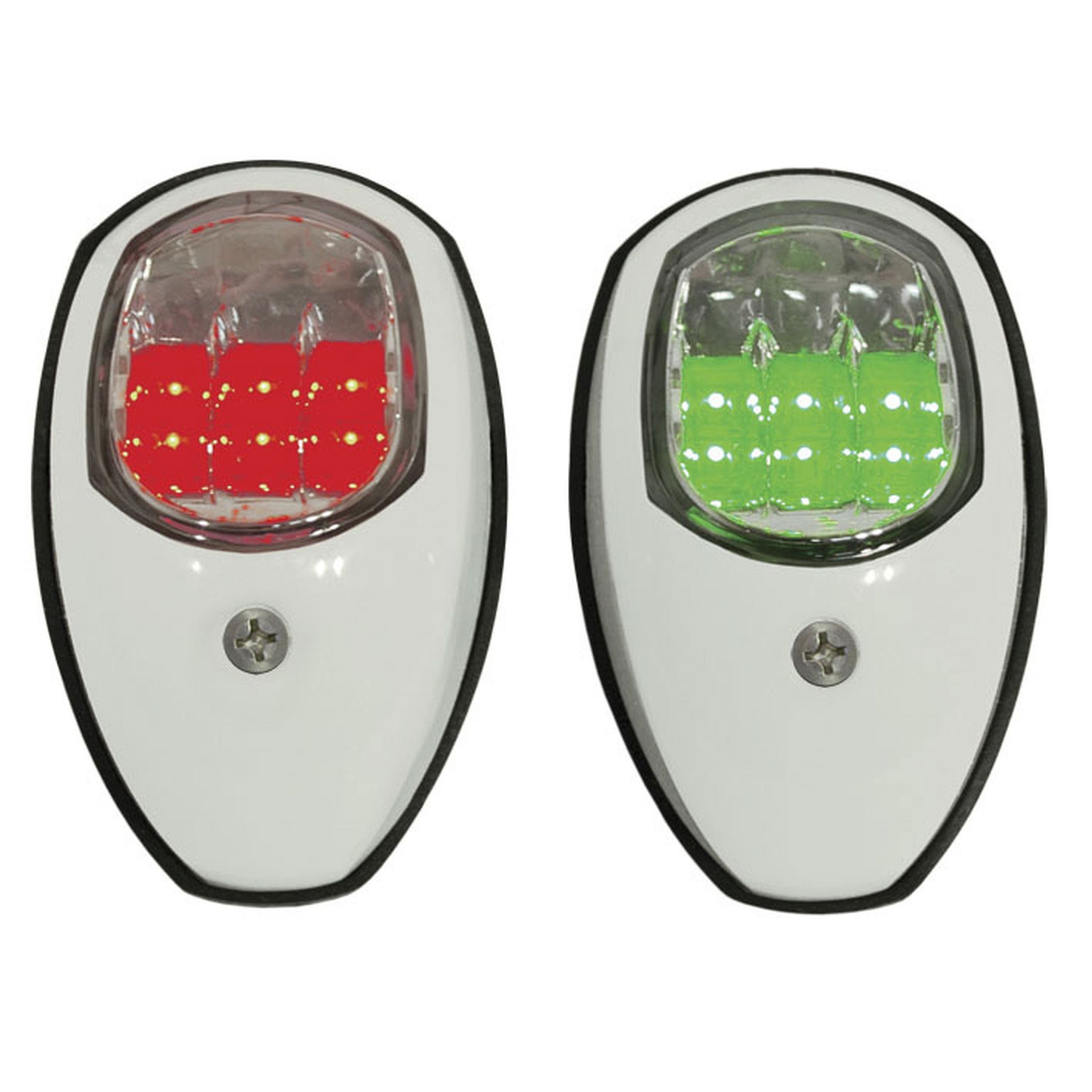 Modern Teardrop Design - Port/Starboard - White - LED