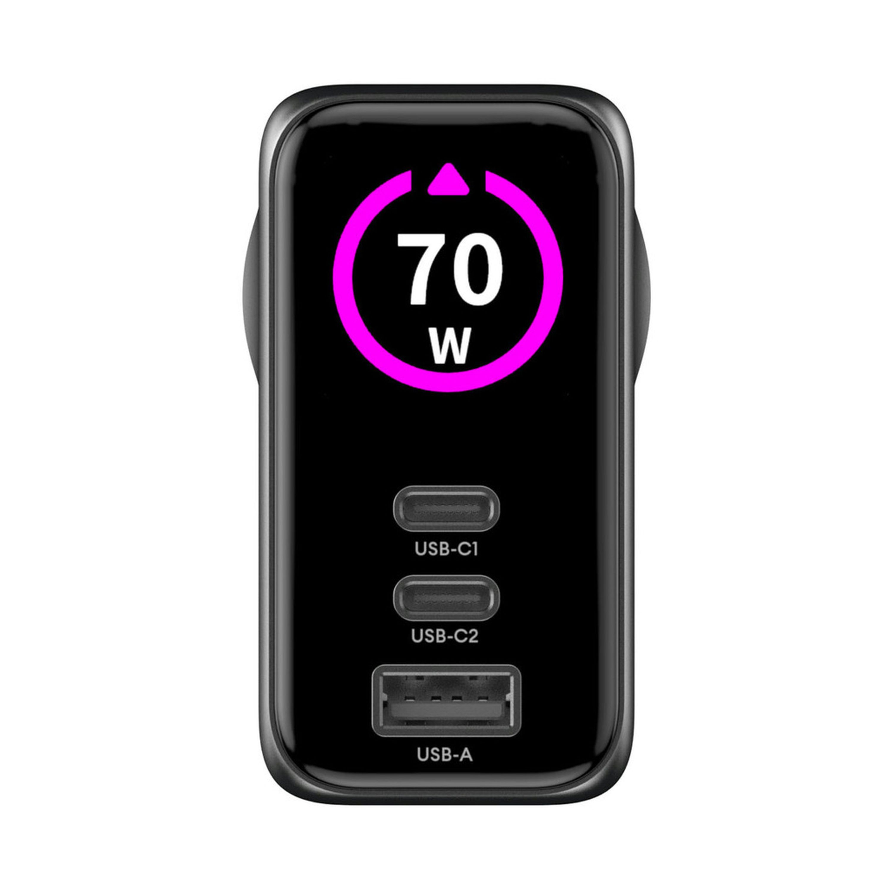 70W GaN charger with TFT screen