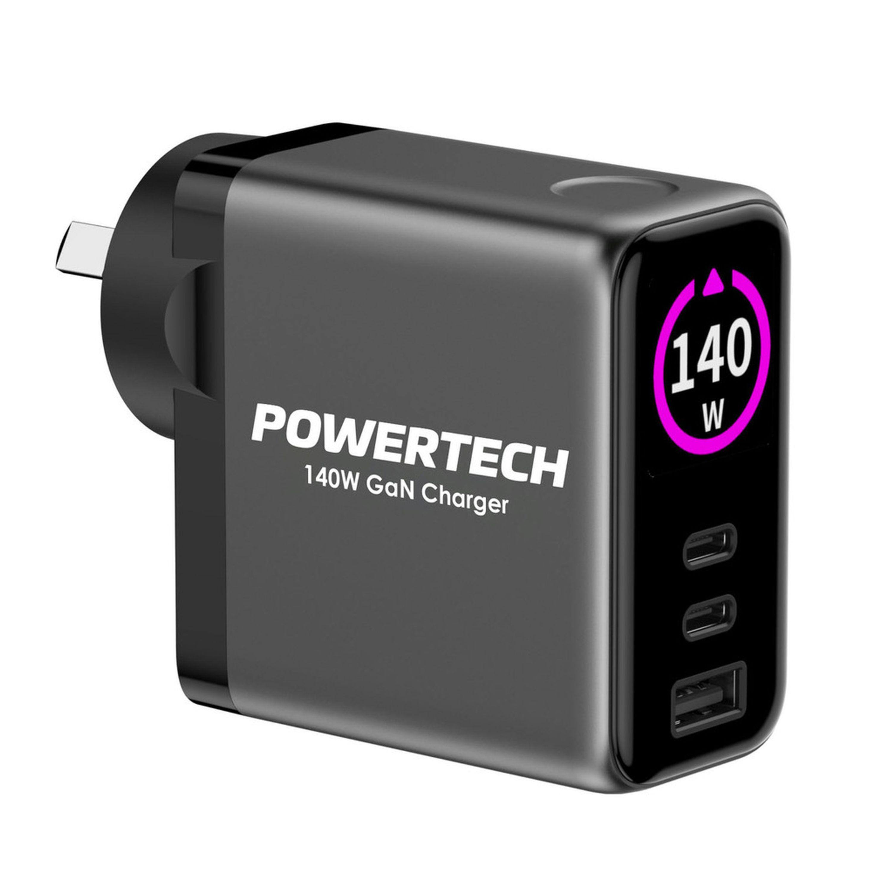 140W GaN charger with TFT screen