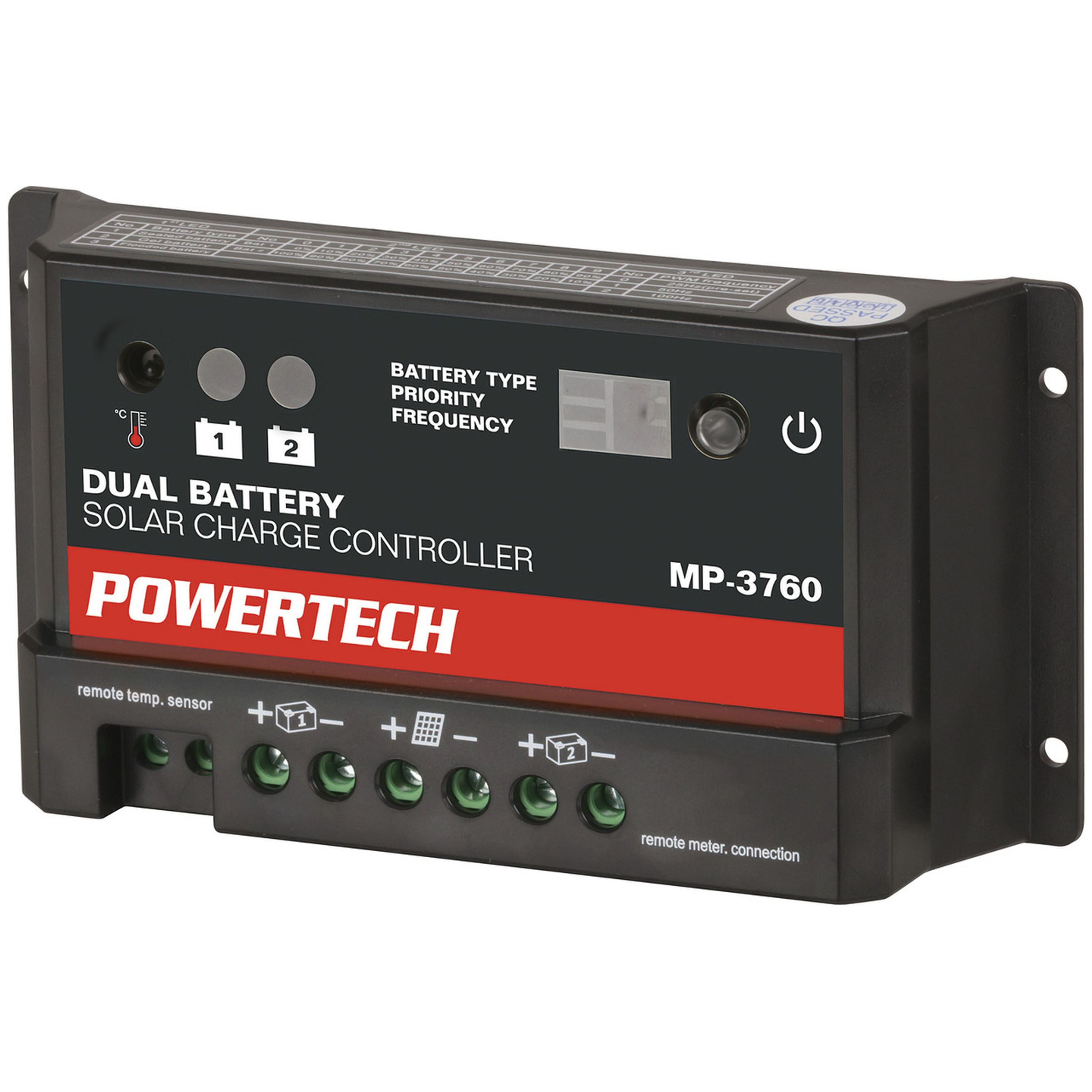 10A Dual Battery PWM Solar Charge Controller 12/24V with LED Indicator