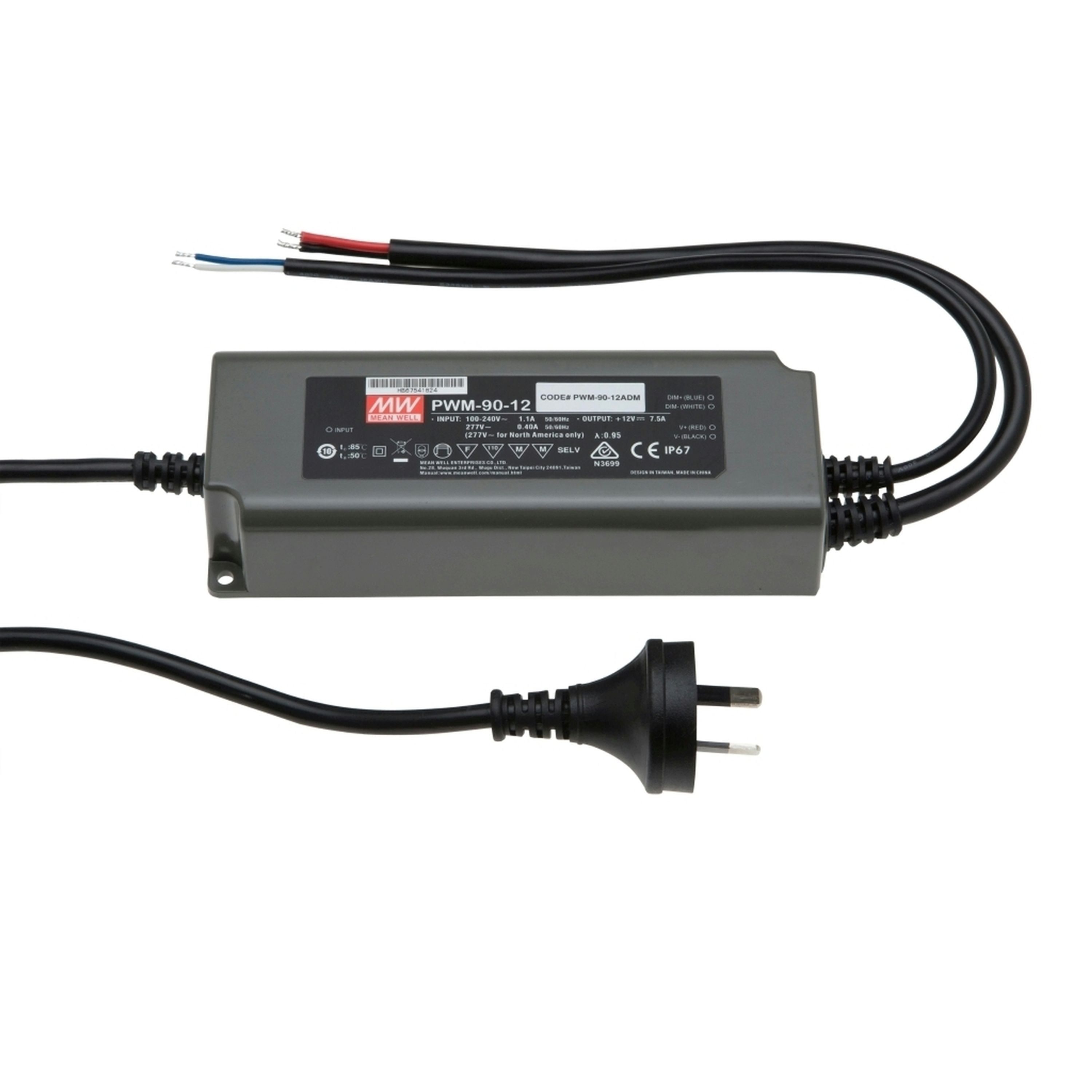 Mean Well 90W LED Dimmable Driver 7.5A PWM-90-12