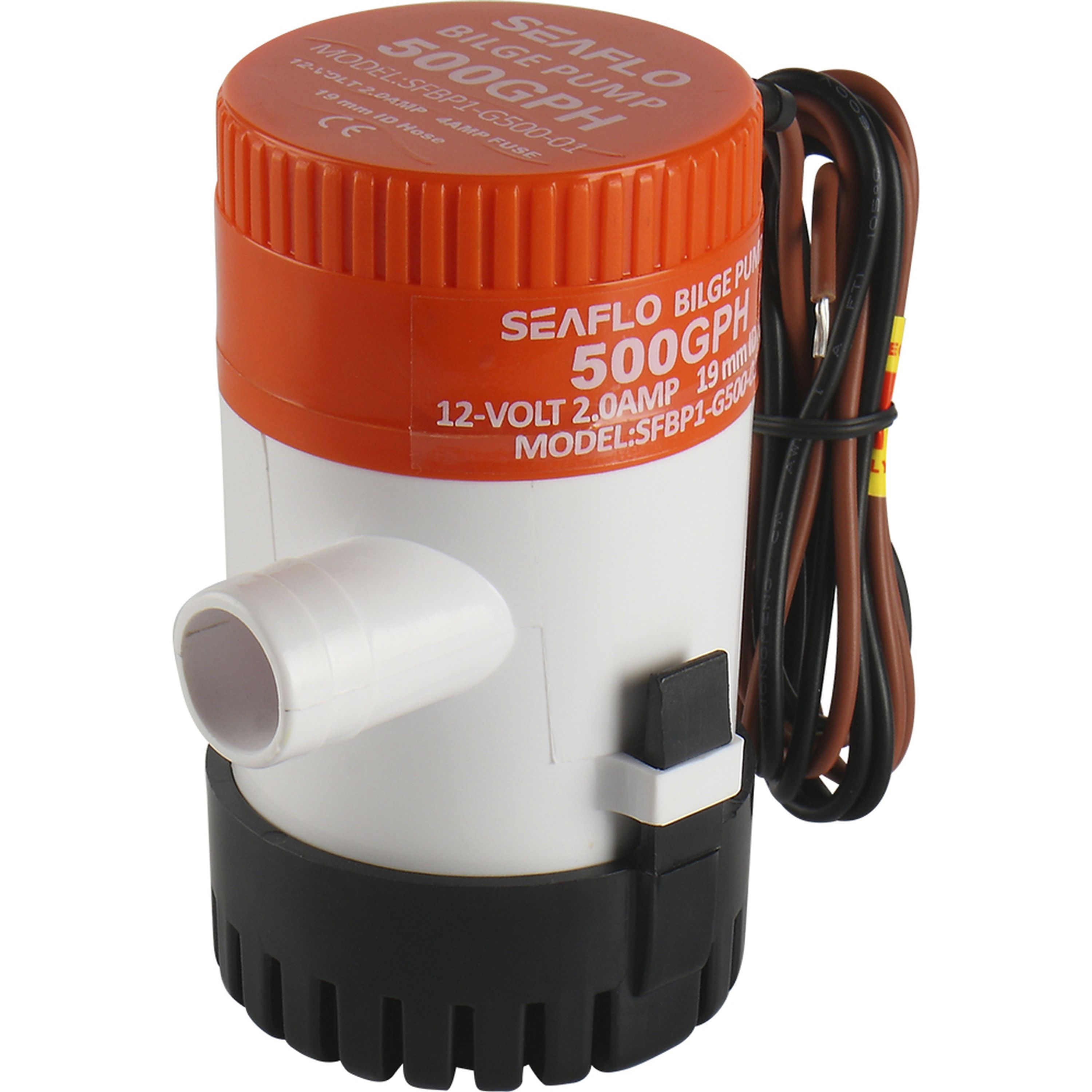 12V 500GPH Non-Automatic Bilge Pump 
