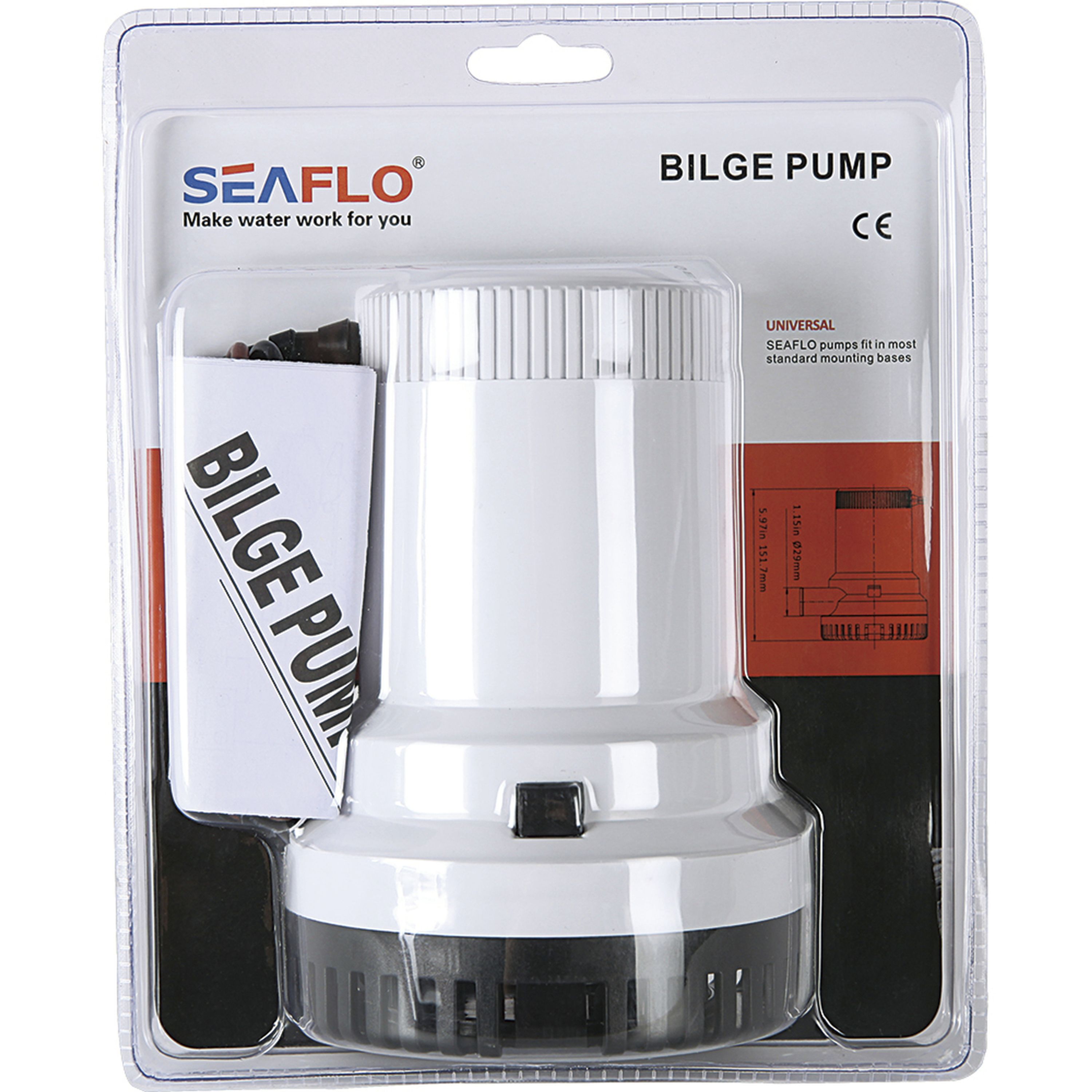 12V 1500GPH Non-Automatic Bilge Pump 
