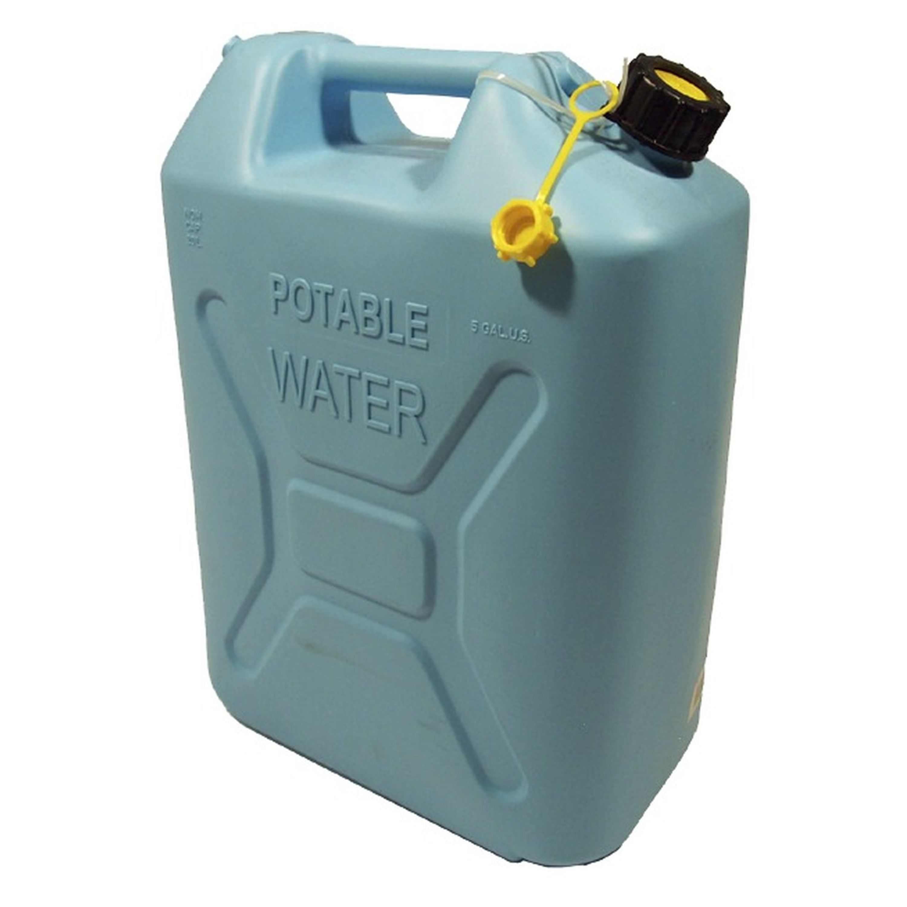 20L Plastic Jerry Can - Grey - Water - Manual Venting