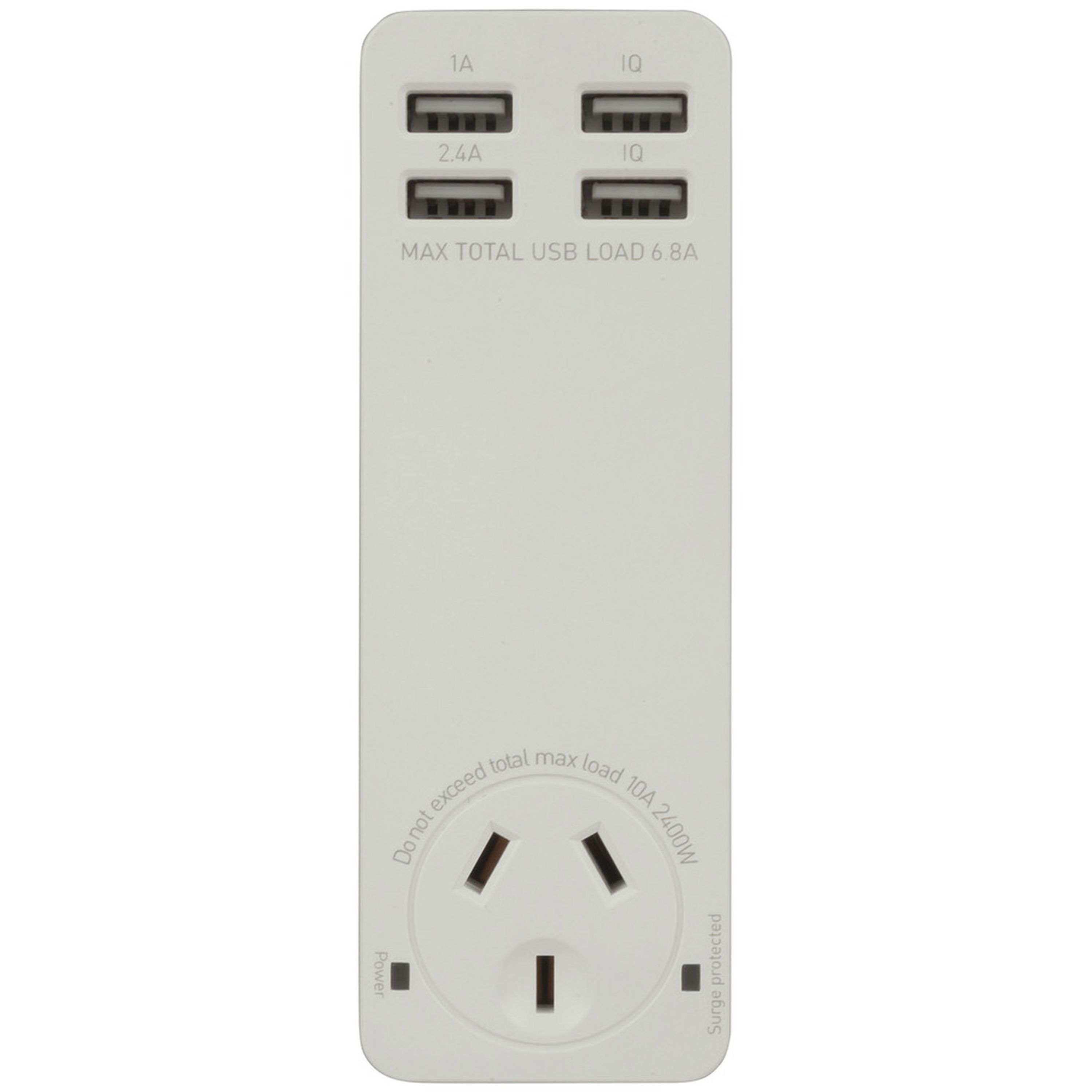 Quad USB Charger with Mains Socket