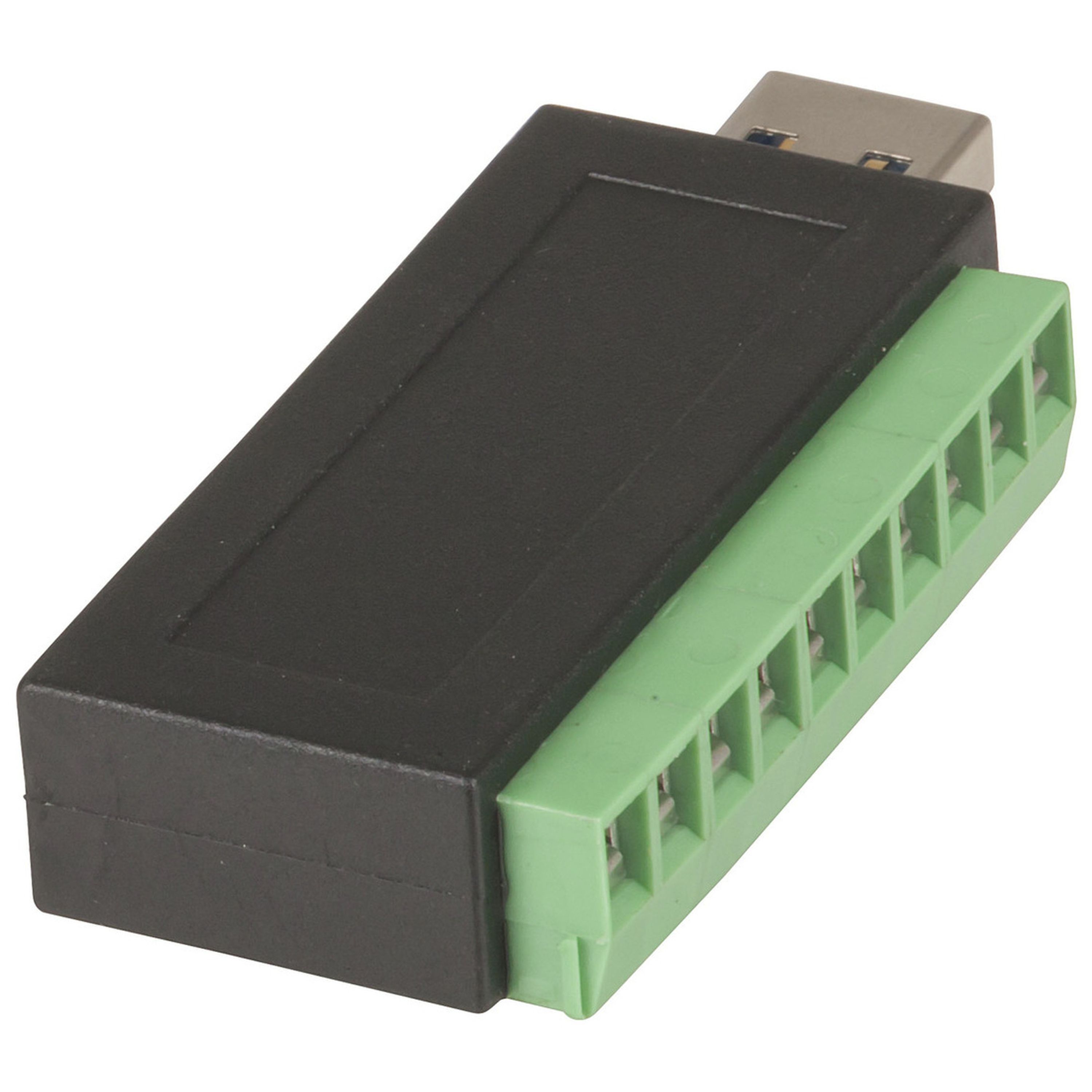 USB 3.0 Type-A Plug to 10-Way Screw Terminal Header Adaptor