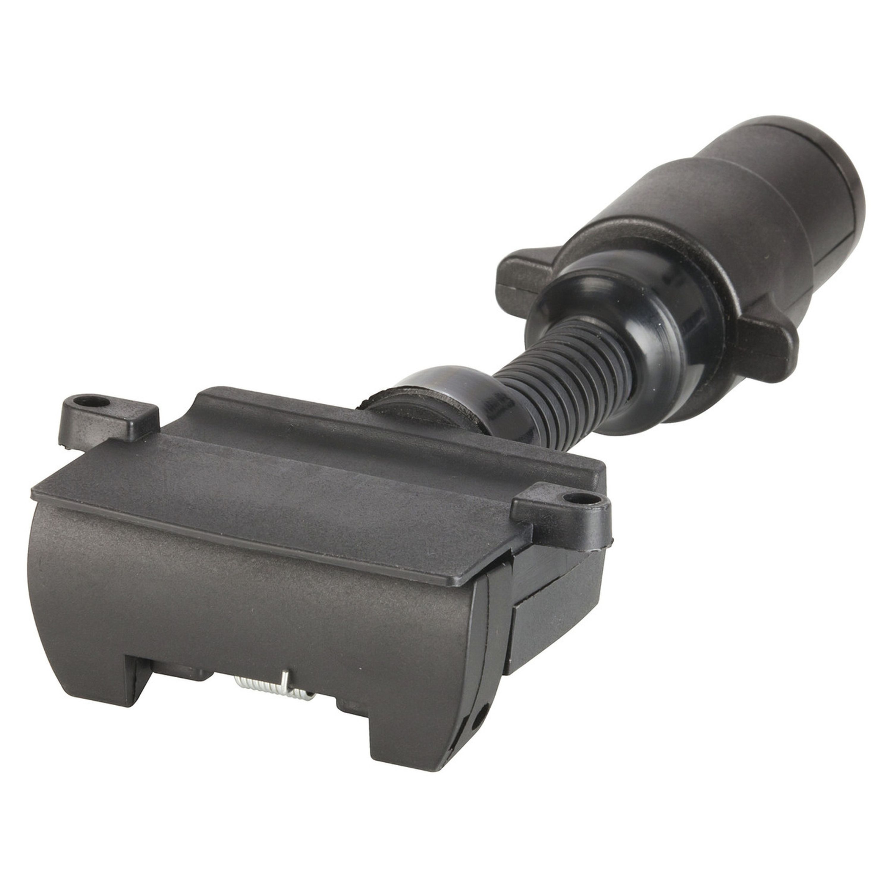 Trailer Adaptor - 7 Pin Small Round Socket to 7 Pin Flat Socket