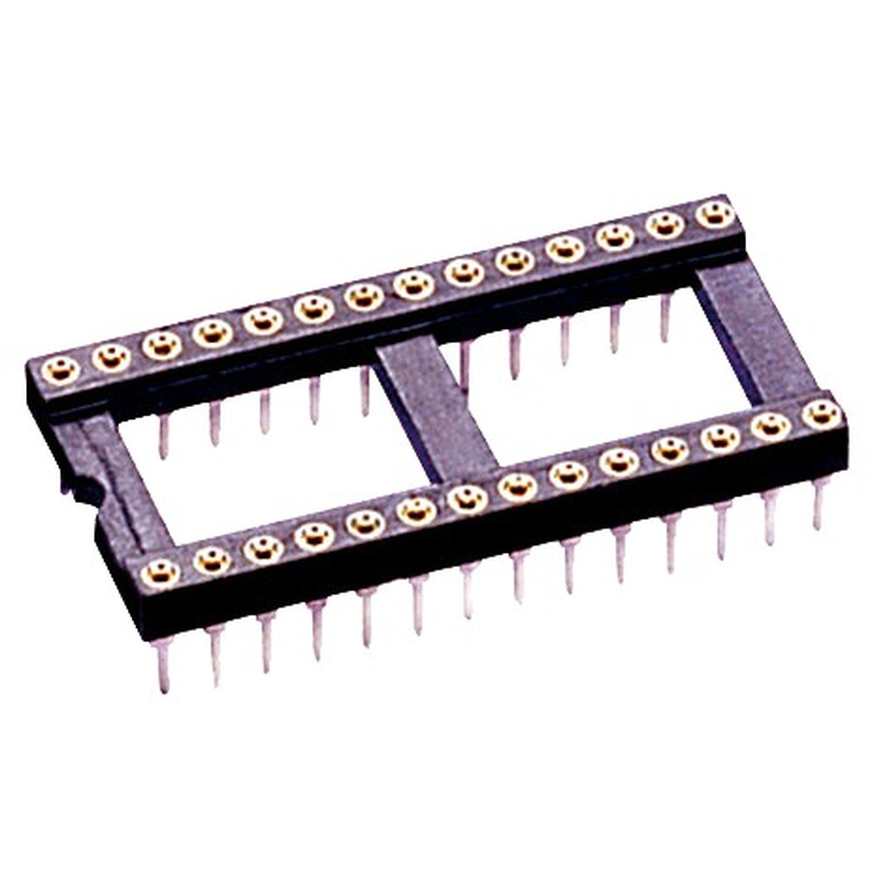 28 Pin Gold Insert Machined Pin IC Socket