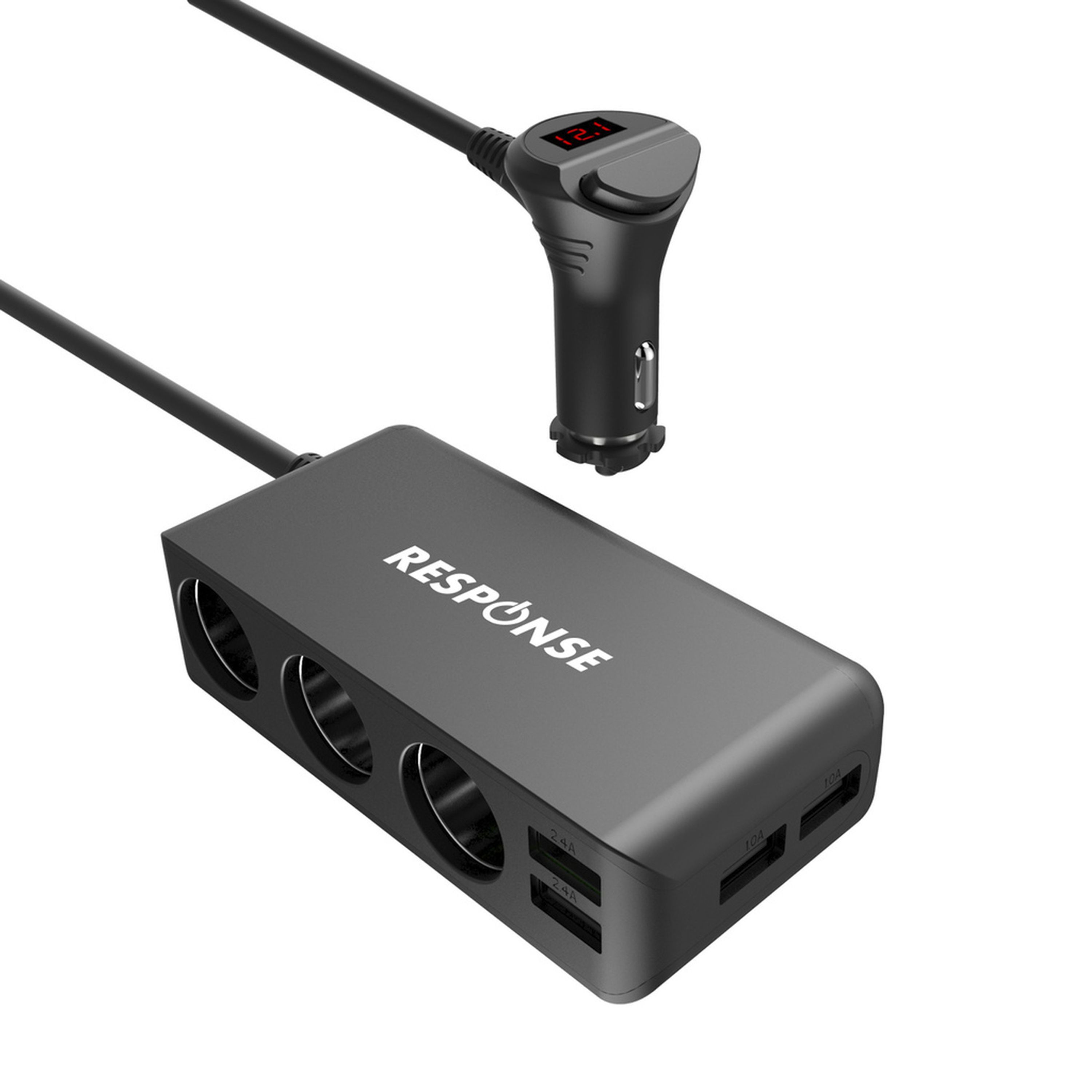 3-Way Cigarette Lighter with USB Power