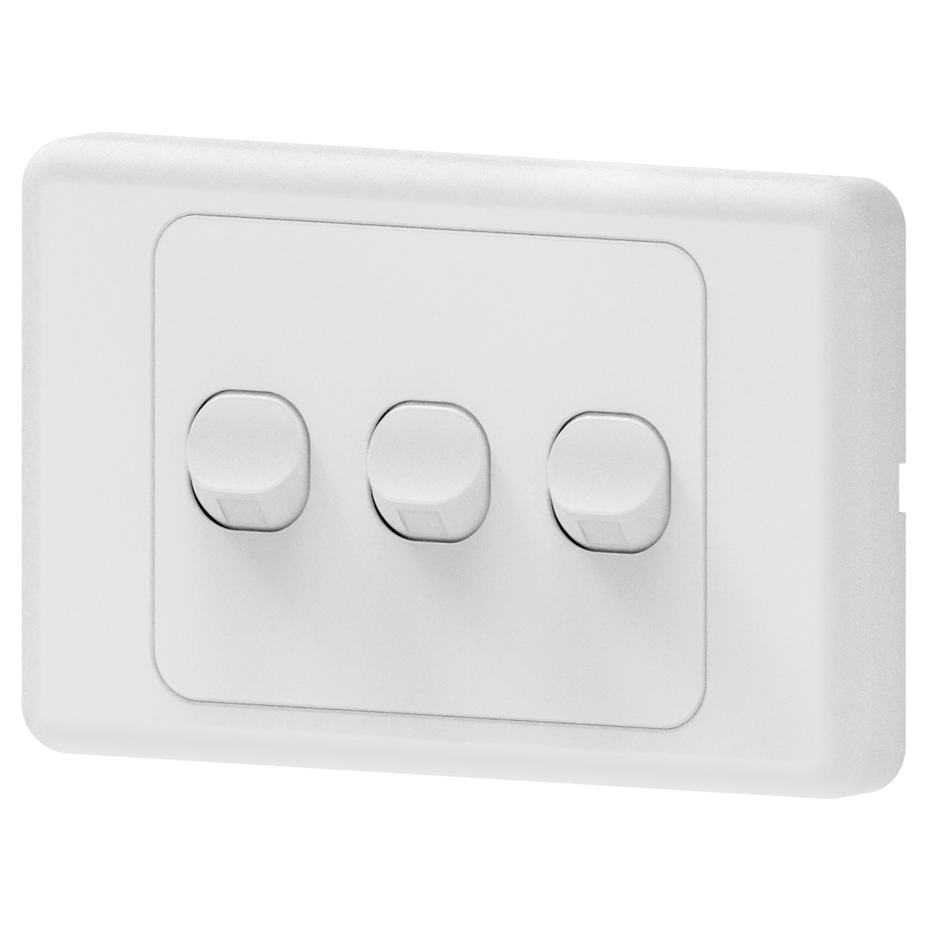 Mains Triple Gang 2-Way 10A Switch