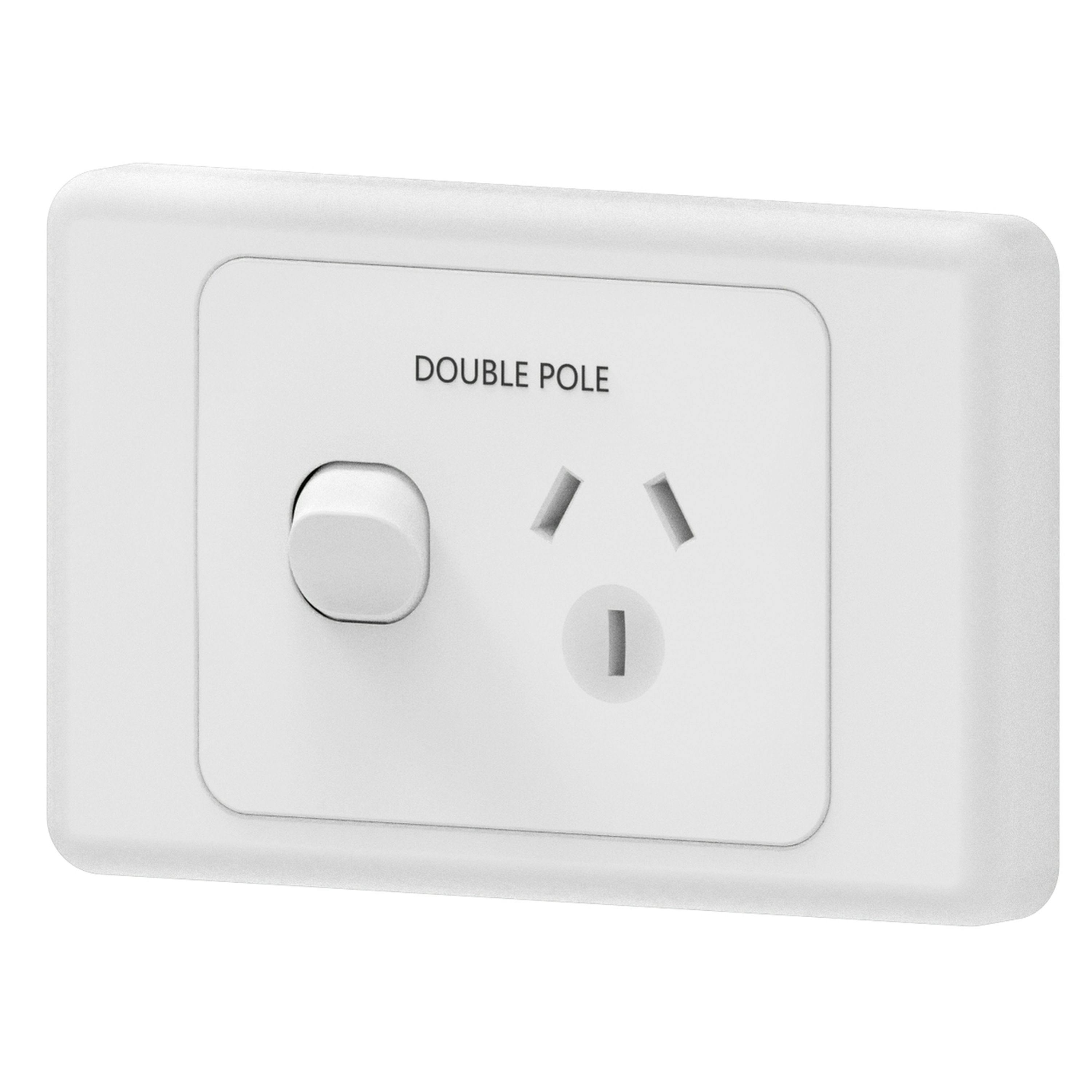 Mains 10A Single Powerpoint Double Pole