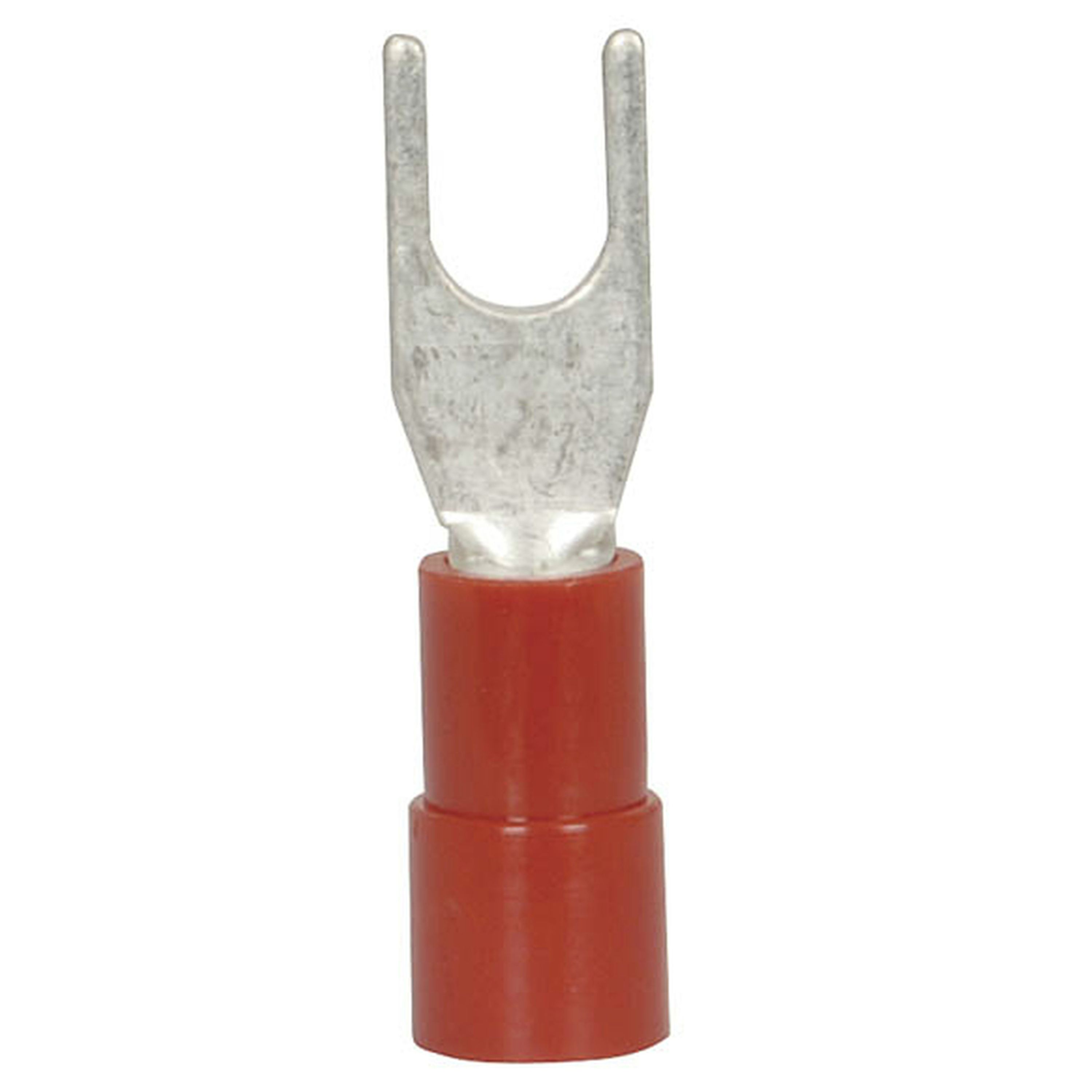 Forked Crimp Connector 3.7mm - Red Pack of  100