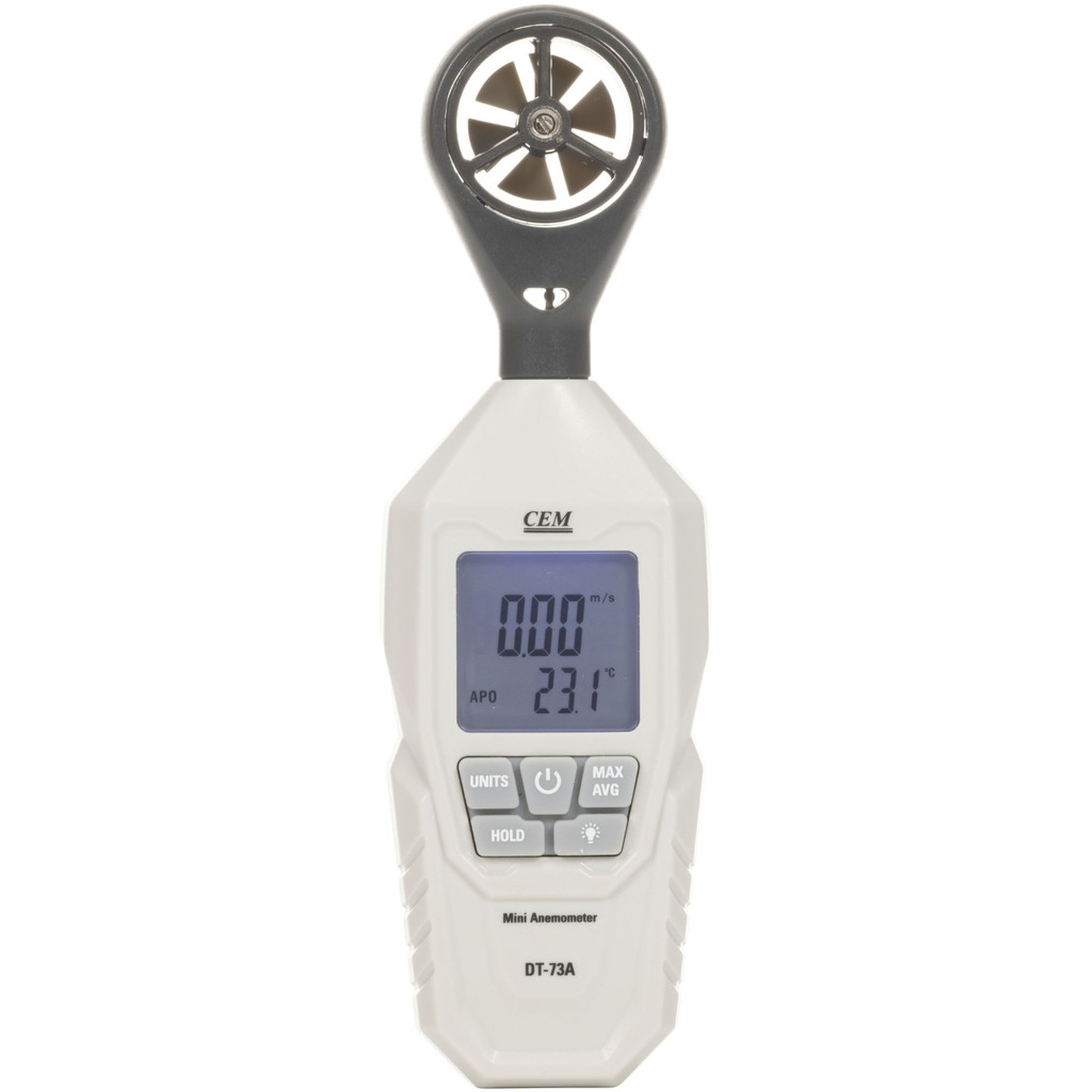 Hand-held Anemometer with Temperature