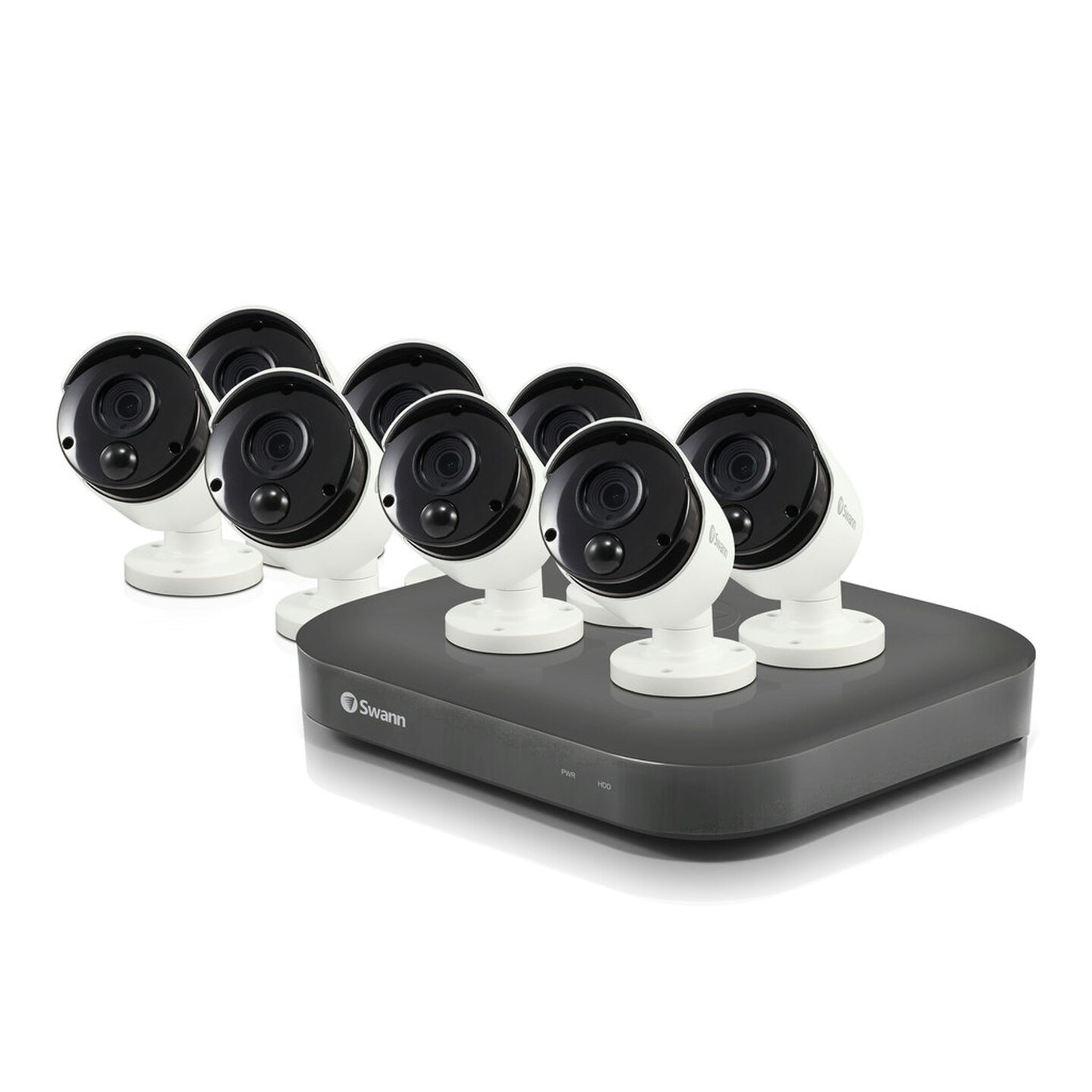Swann 8CH 4K DVR Kit with 8 x 4K PIR Bullet Cameras