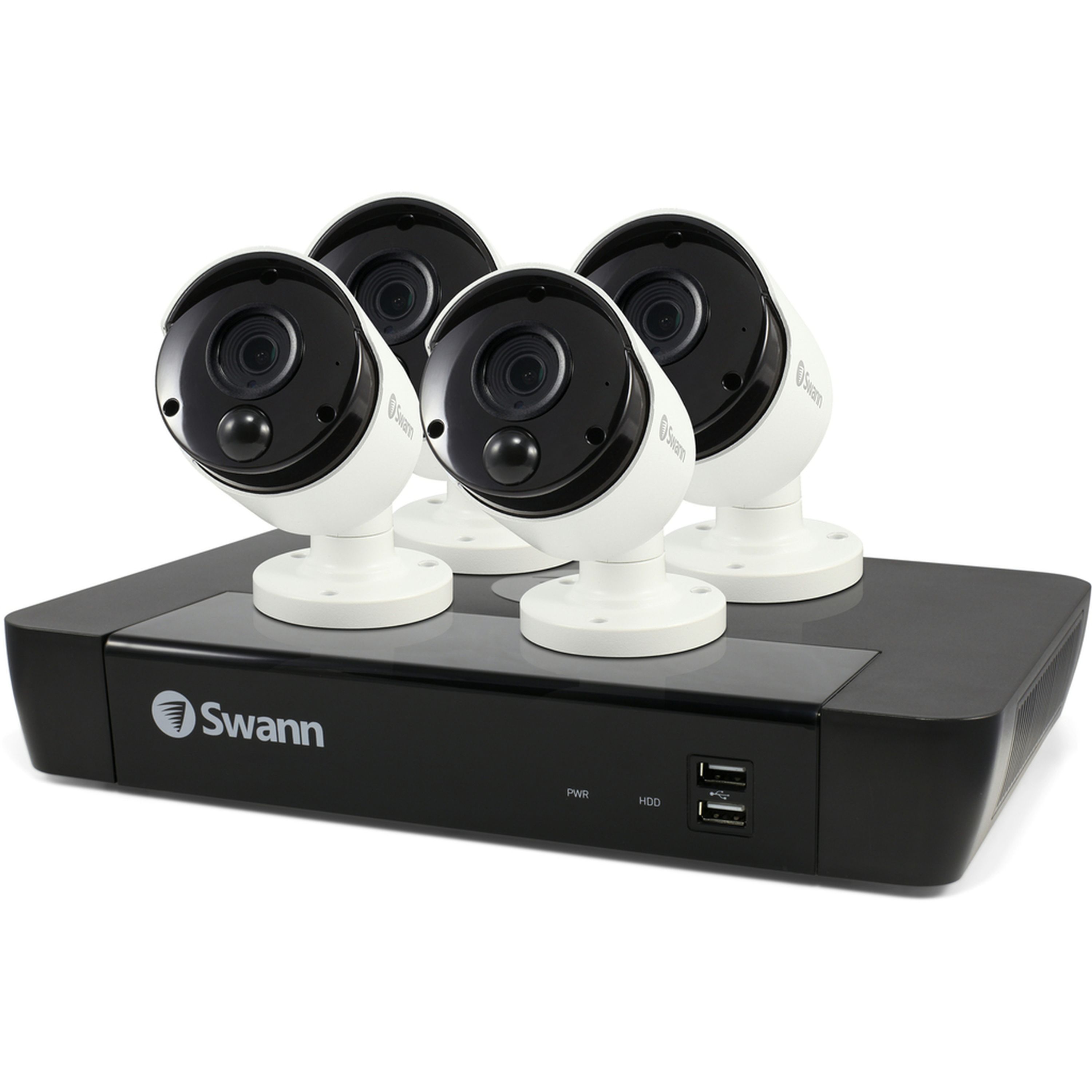 Swann 8CH 4K NVR Kit with 4 x 4K PIR Bullet Cameras