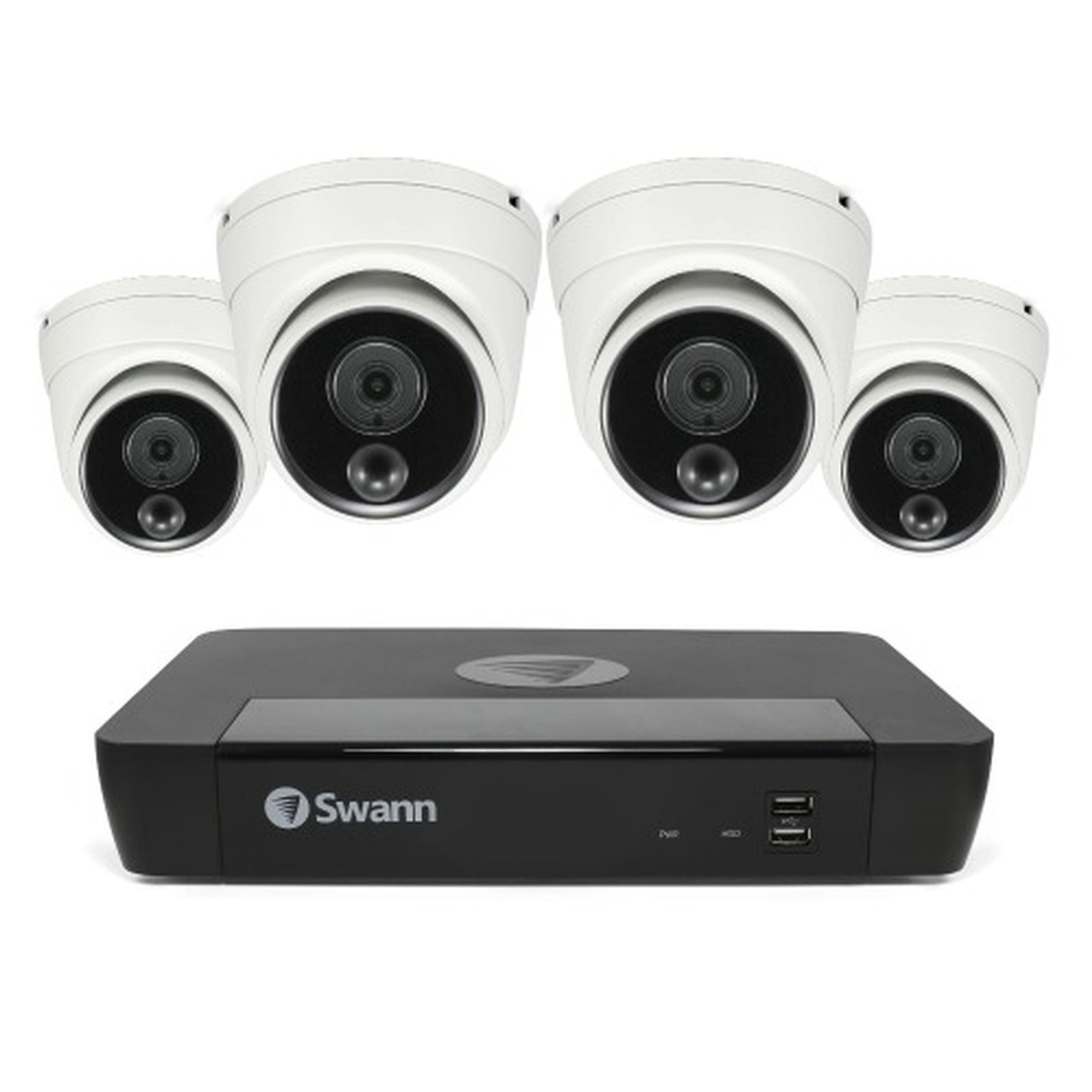 Swann 8CH 4K NVR Kit with 4 x 4K PIR Dome Cameras