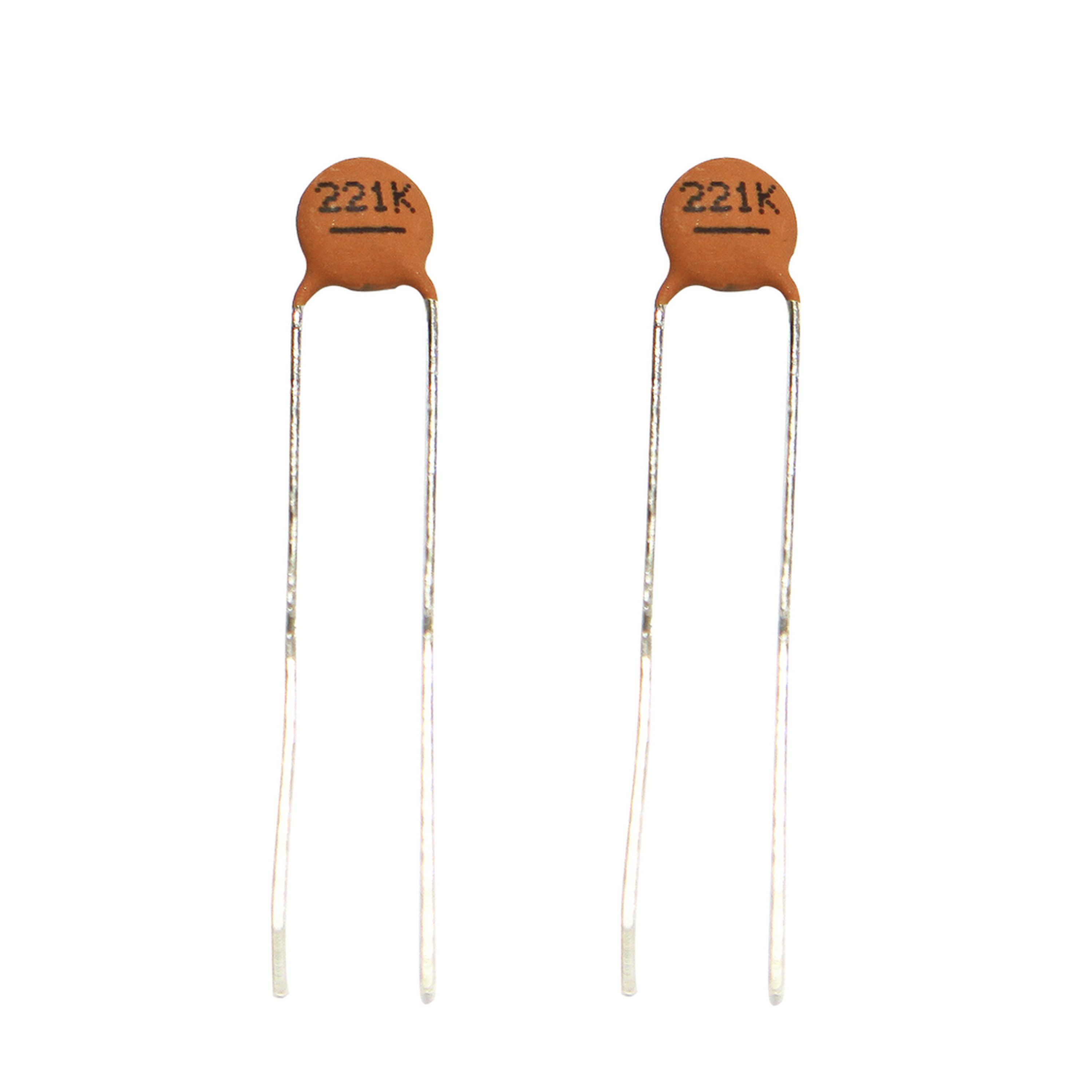 220pF 50VDC Ceramic Capacitors - Pack of 2
