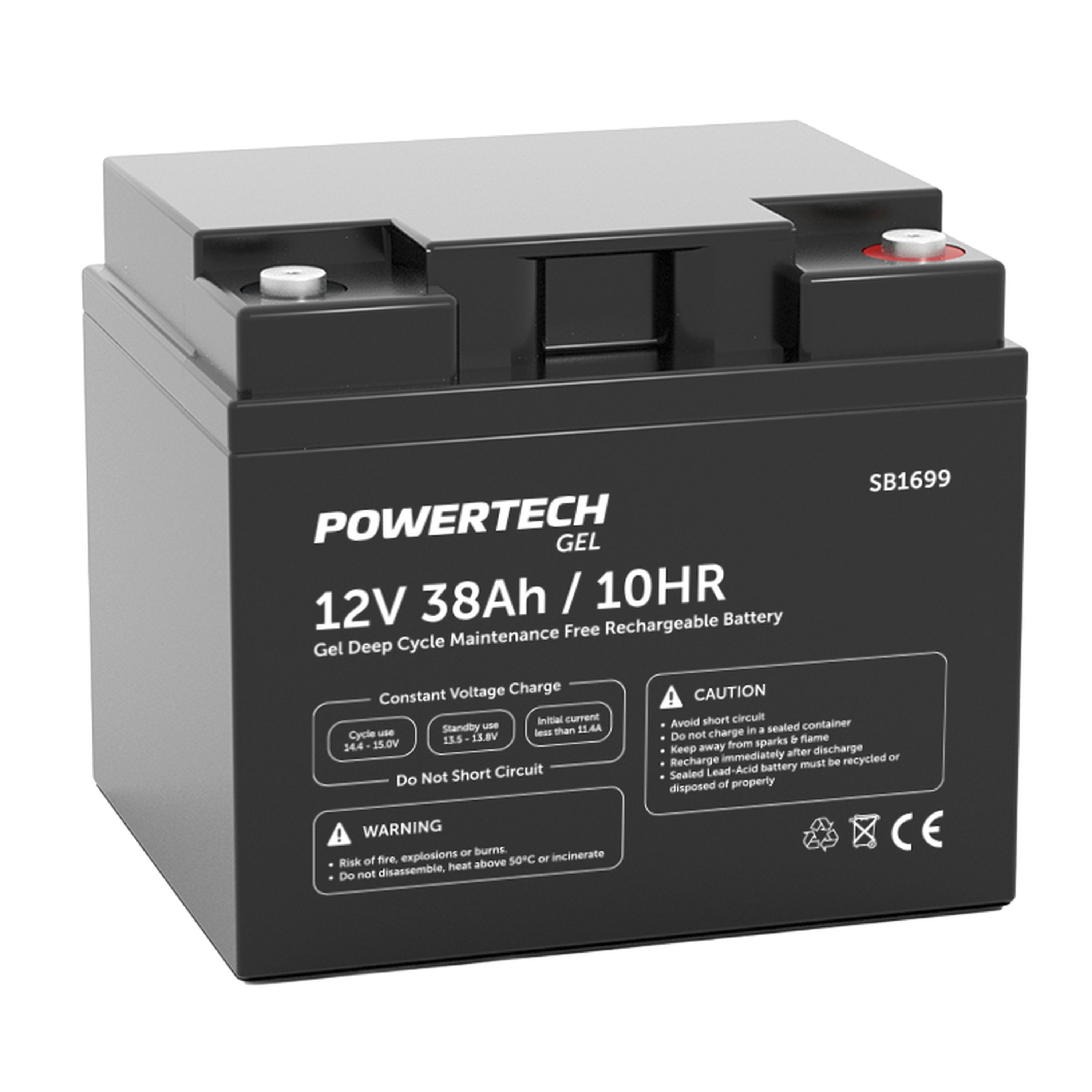 12V 38Ah Deep Cycle Gel Battery