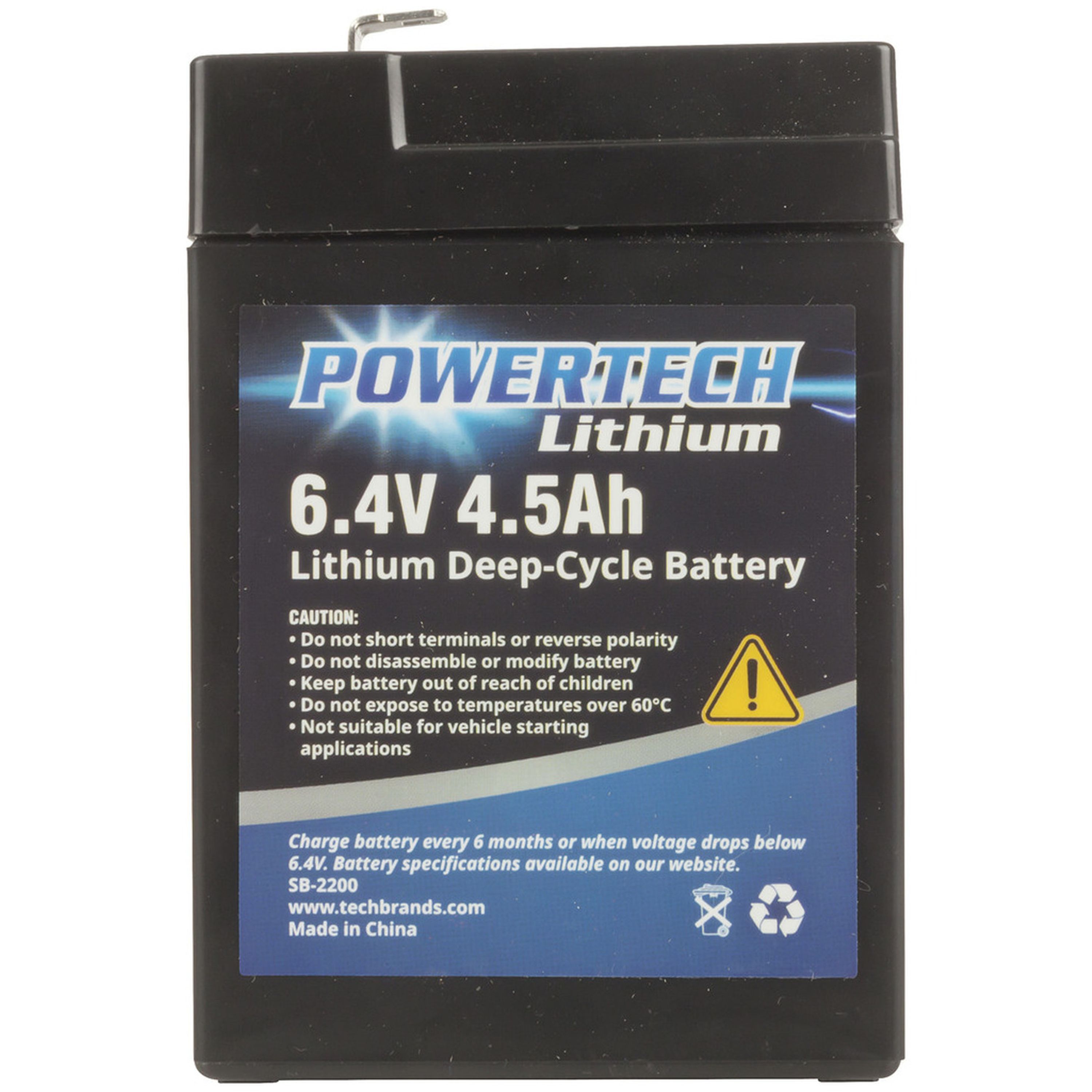 6.4V 5 Ah Lithium Deep Cycle Battery