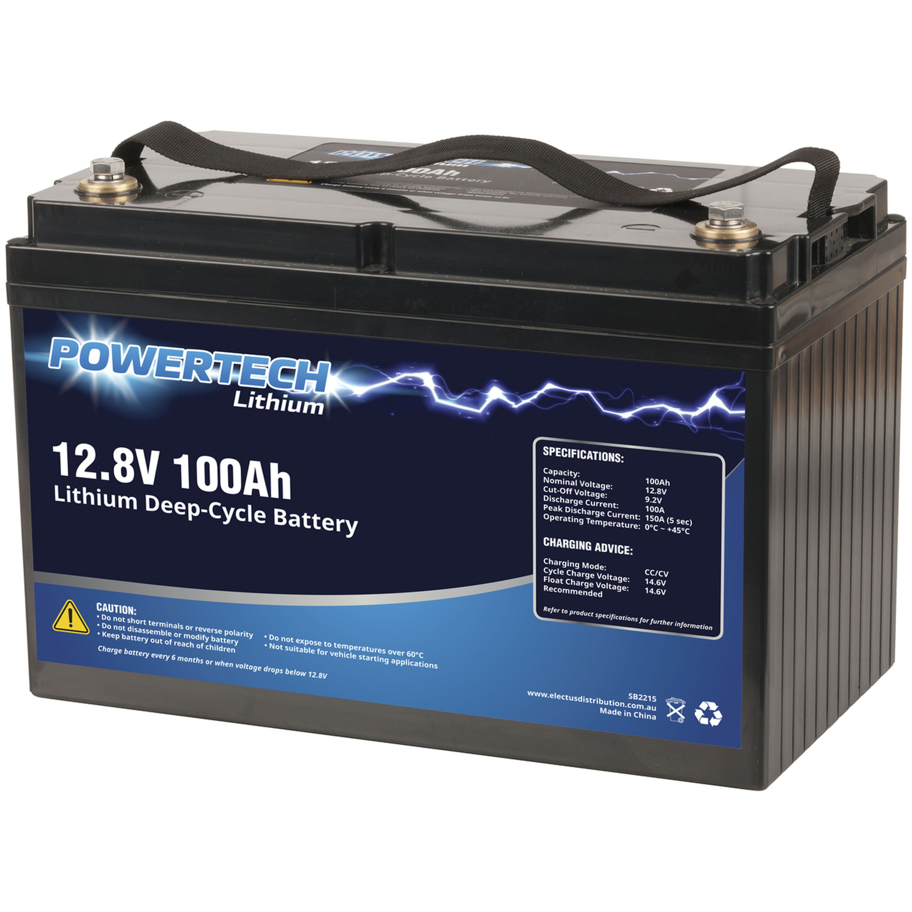 12V 100Ah Lithium Deep Cycle Battery - 6000+ Cycles