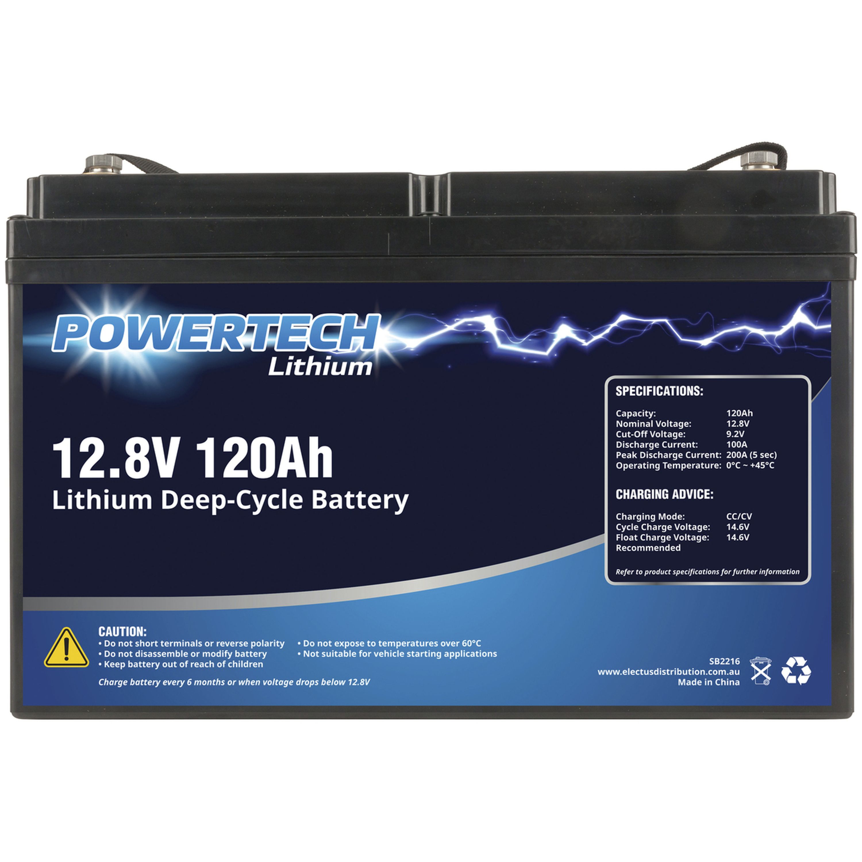 12V 120Ah Lithium Deep Cycle Battery - 6000 Cycles