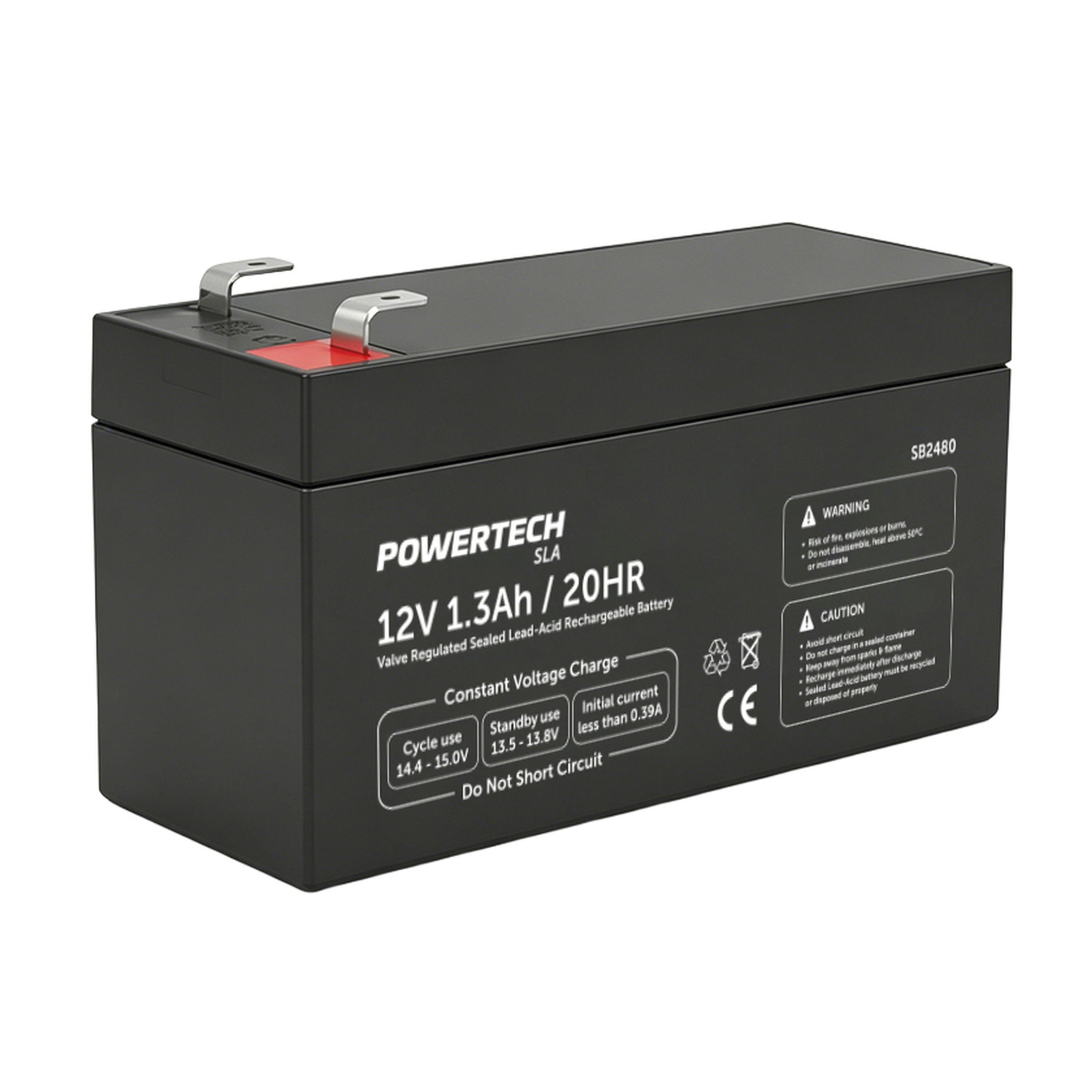 12V 1.3Ah Sealed Lead Acid (SLA) Battery