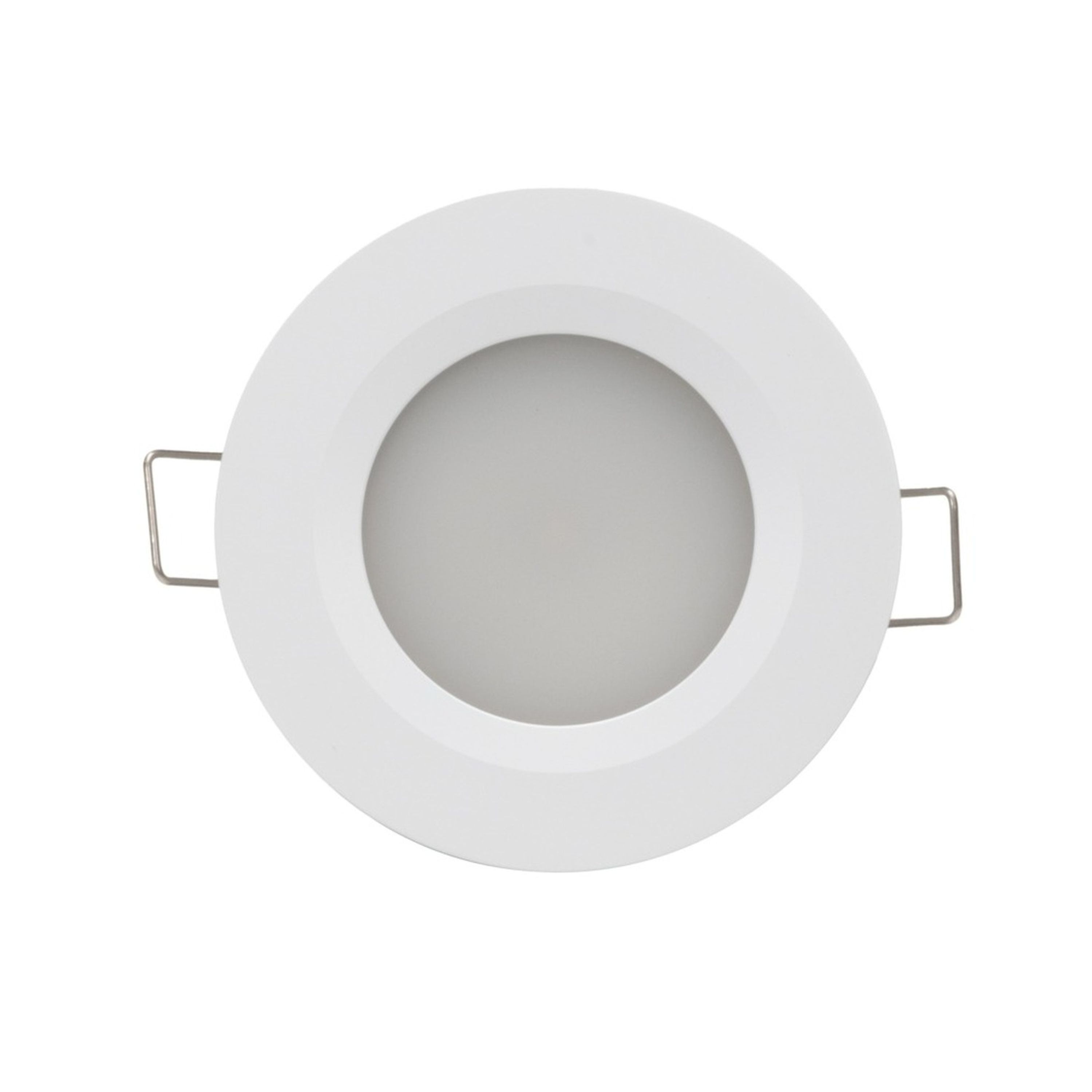 2W 11-16VDC Cool White LED Downlight with Push Button Diffuser White