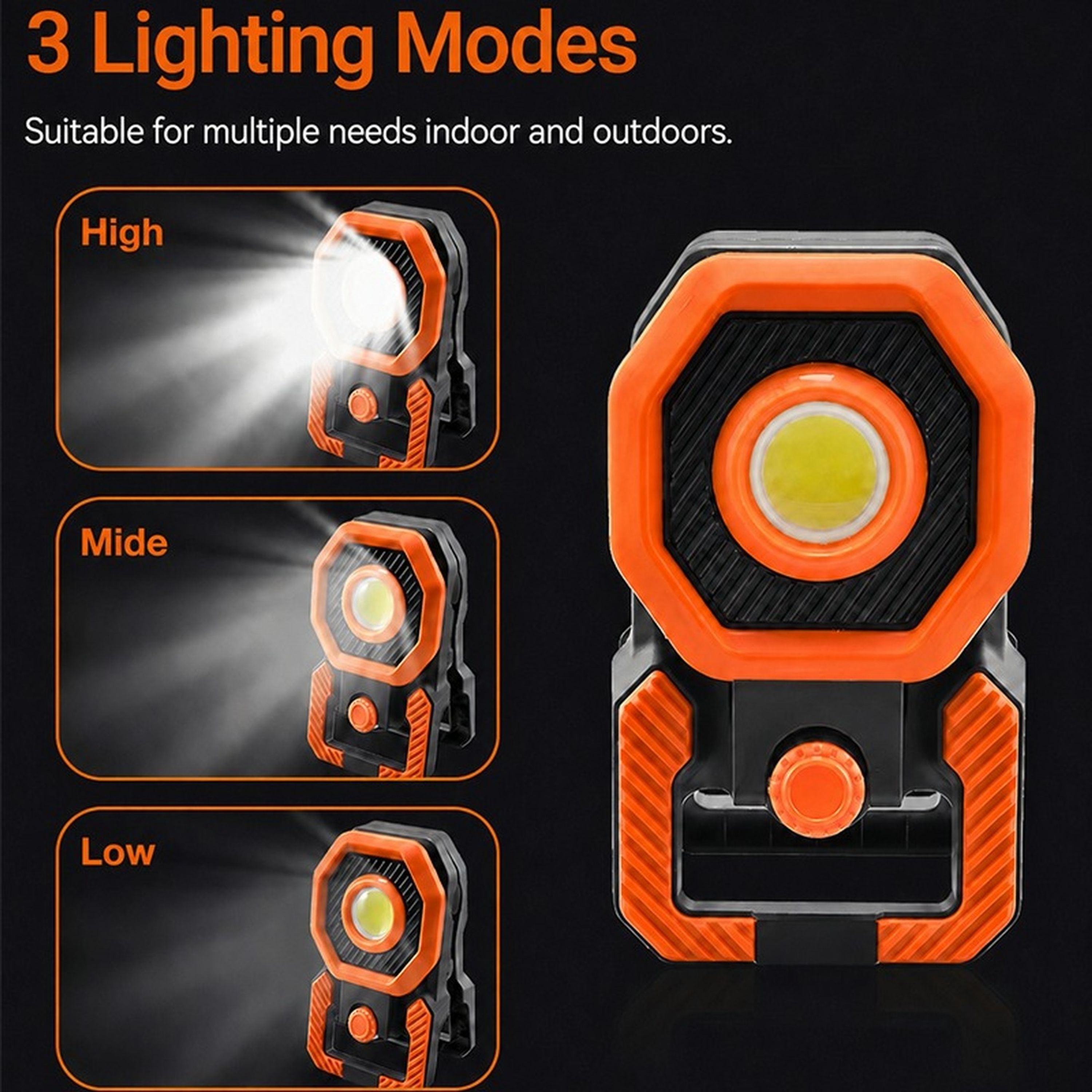 2000LM Work Light with Adjustable Clamp