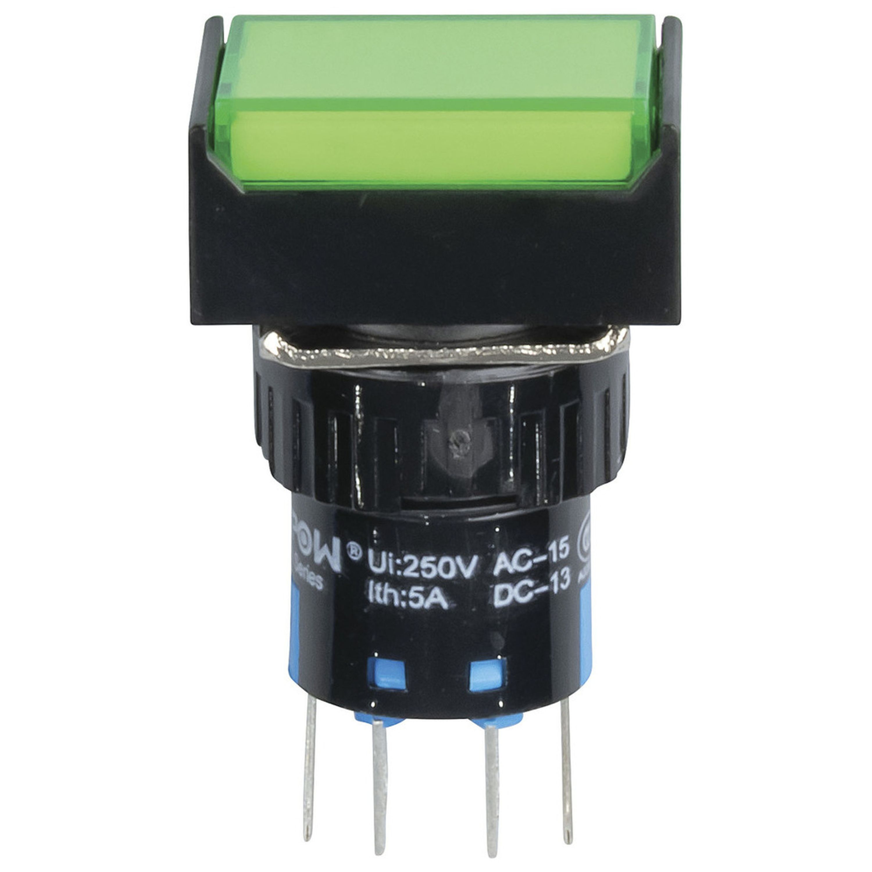 DPDT Illuminated Momentary Pushbutton IP65 Green