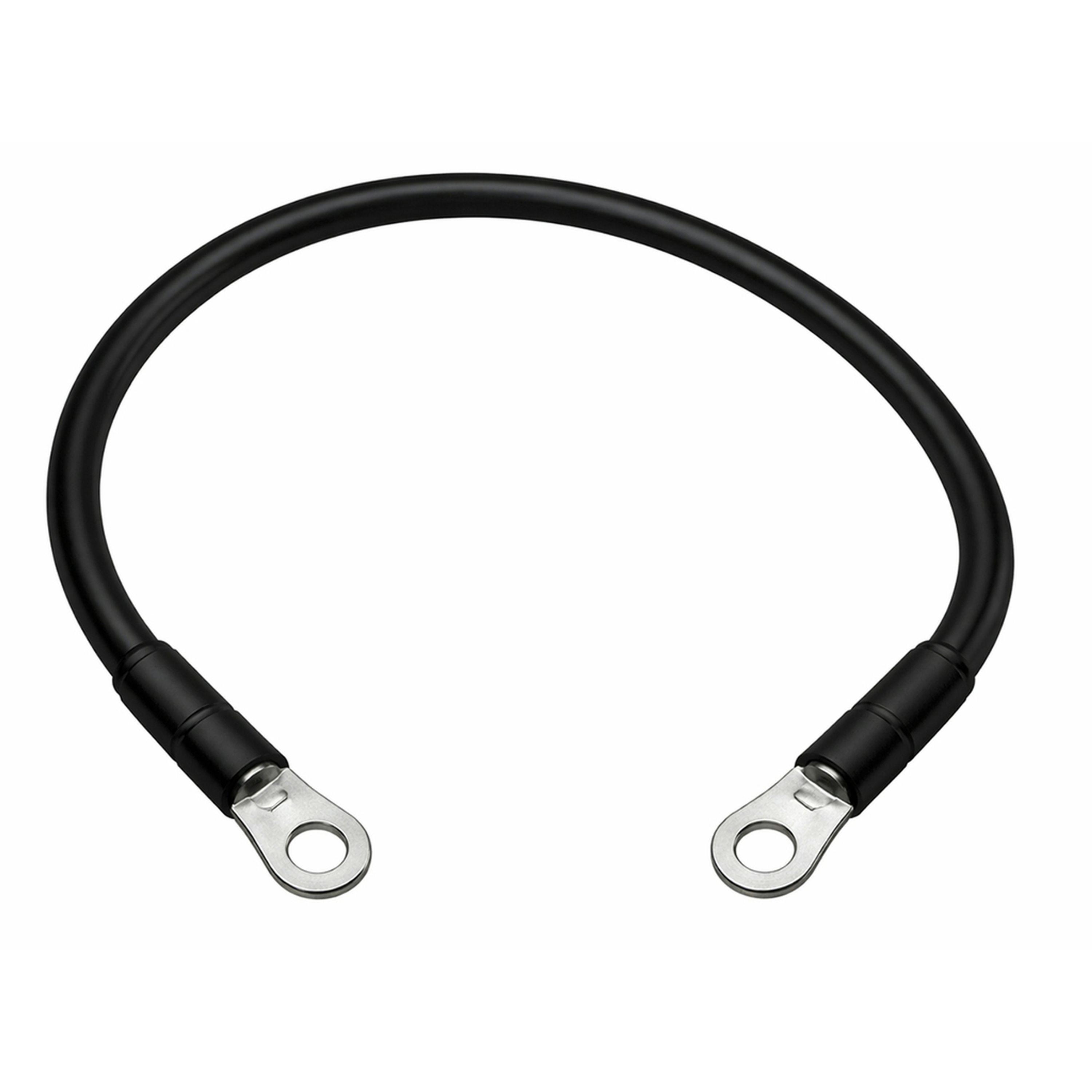 0 Gauge Tinned Battery Power Lead - Black - 750mm